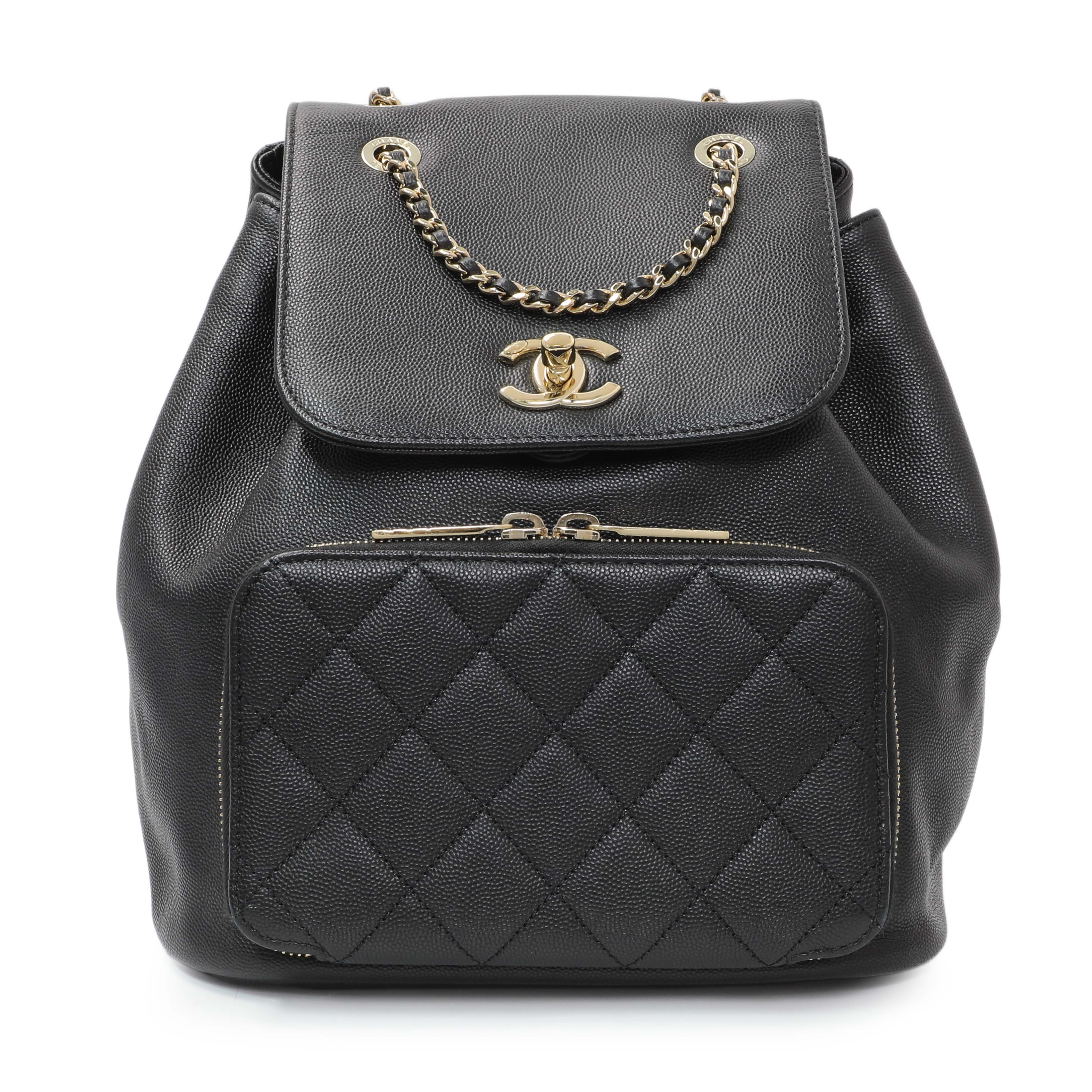 Chanel Black Caviar Affinity Backpack