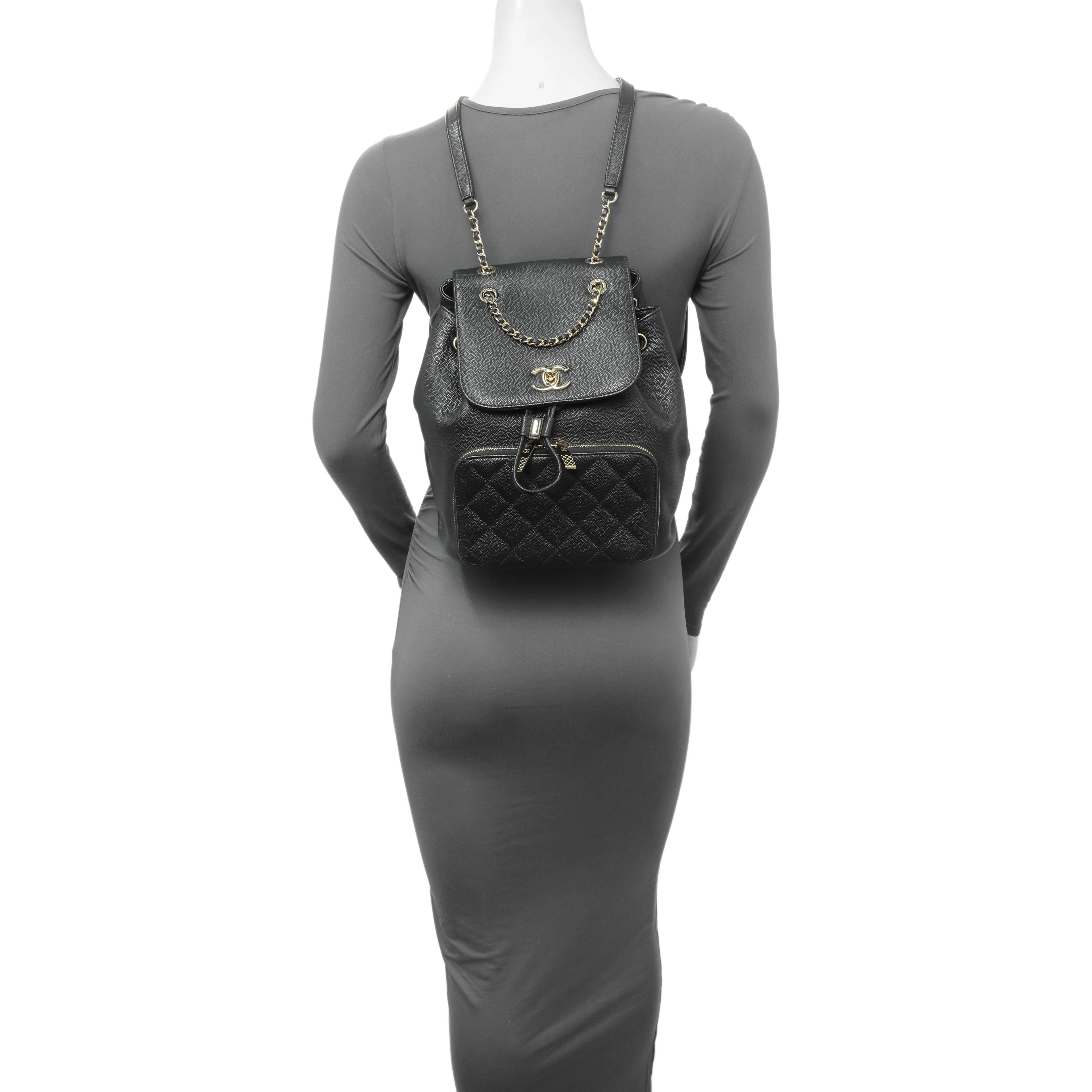 Chanel Black Caviar Affinity Backpack - Image 12