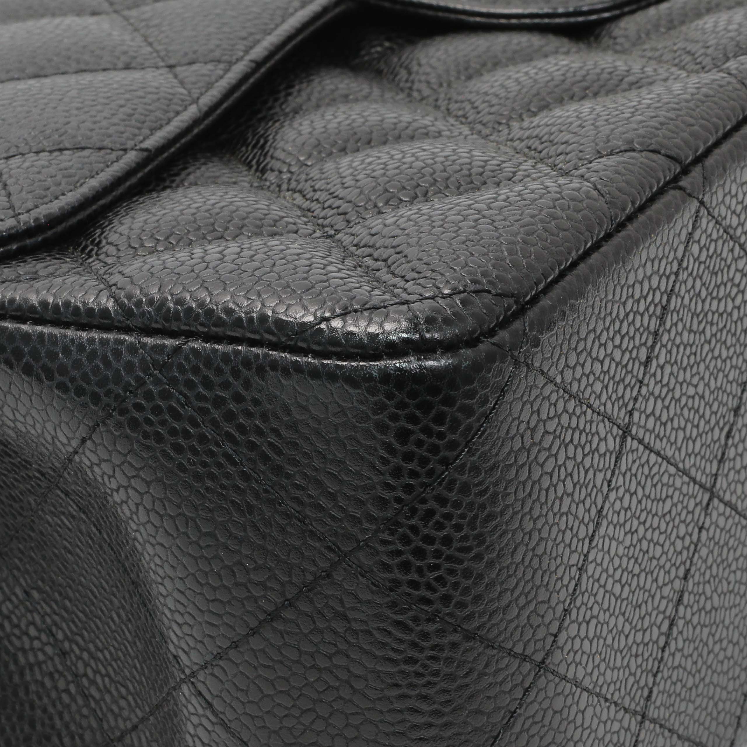 Chanel Black Caviar Jumbo Classic Double Flap - Image 4