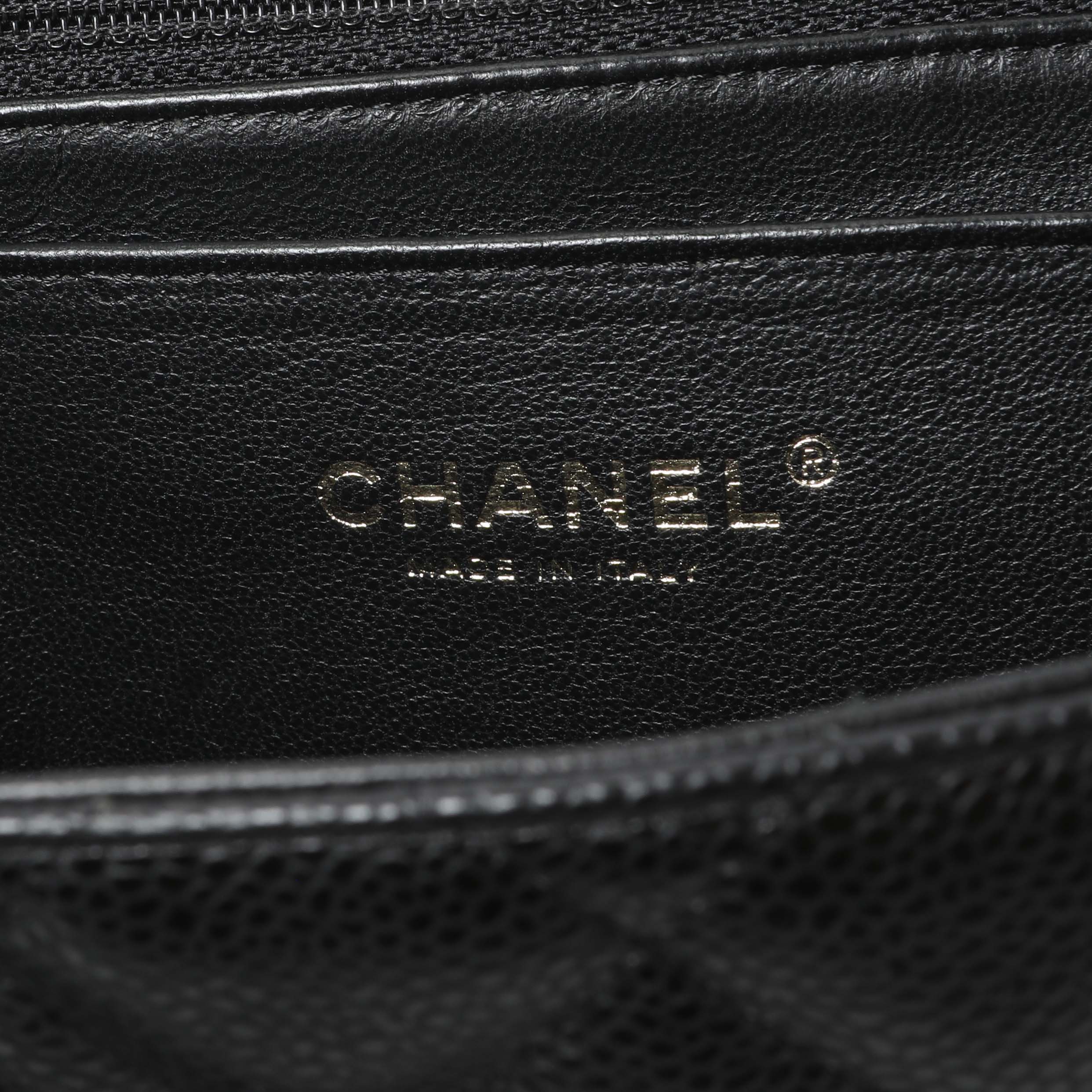 Chanel Black Caviar Jumbo Single Flap - Image 5