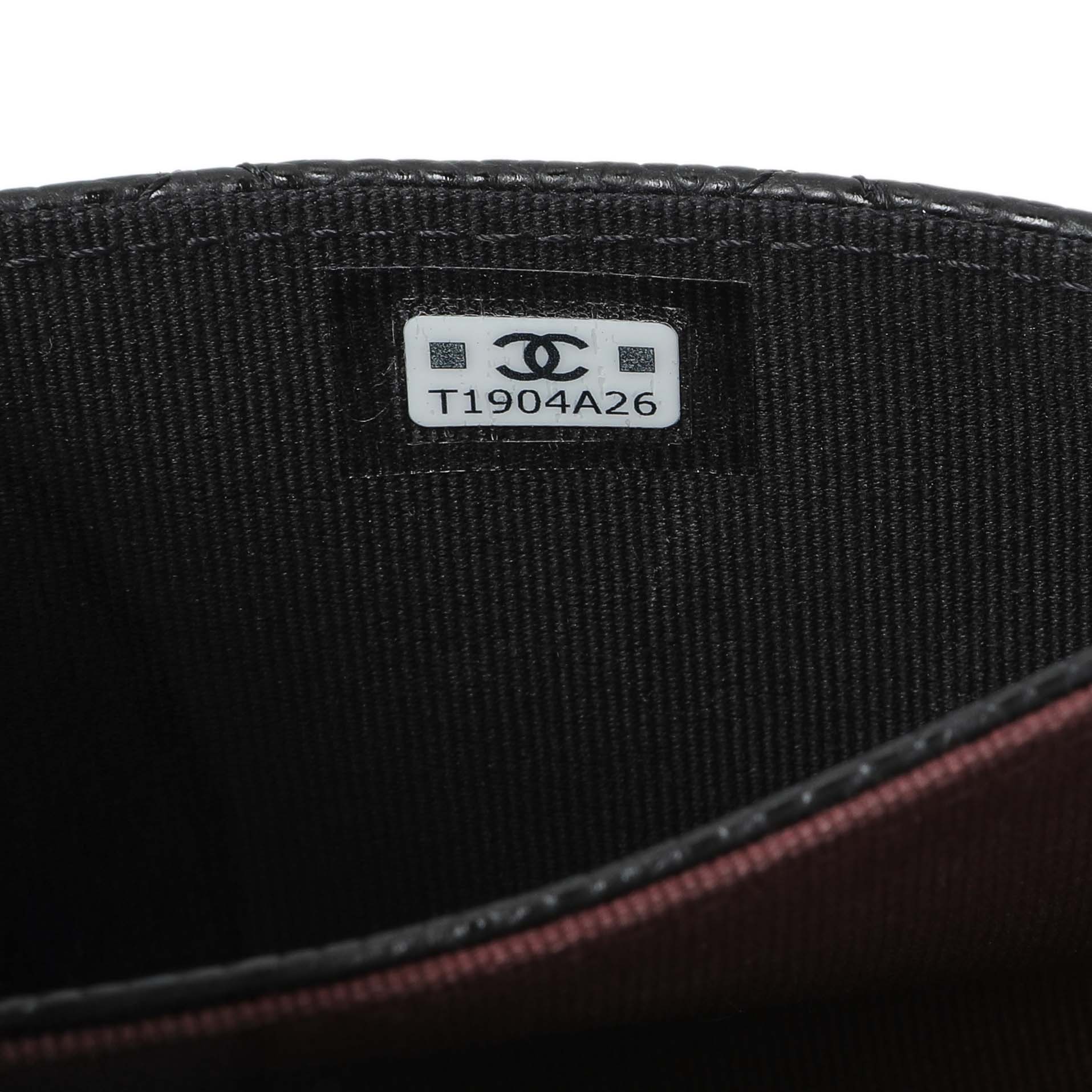 Chanel Black Caviar Quilted Flap Card Holder Wallet - Image 7