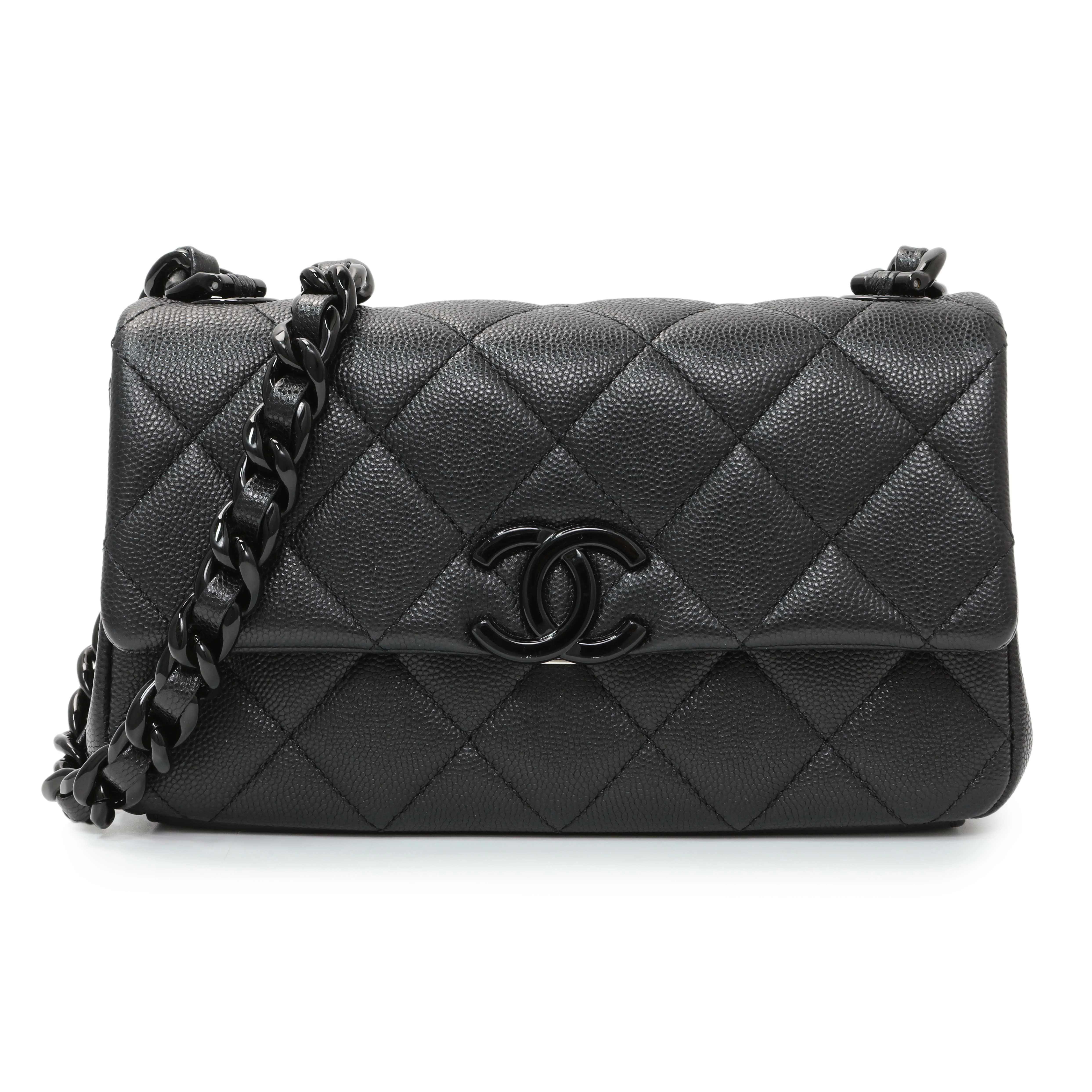 Chanel Black Caviar Quilted My Everything Small Flap