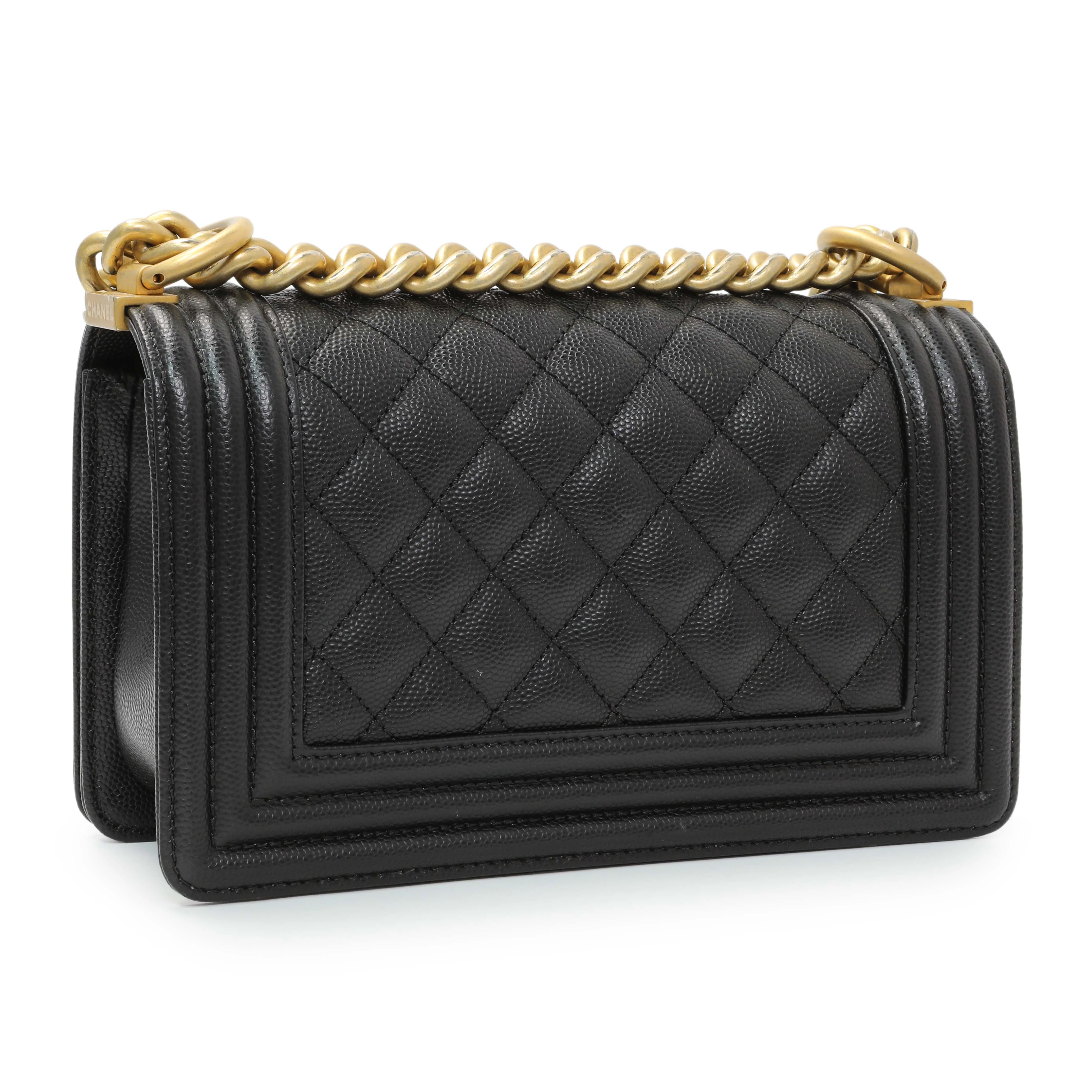 Chanel Black Caviar Quilted Small Boy Flap - Image 3