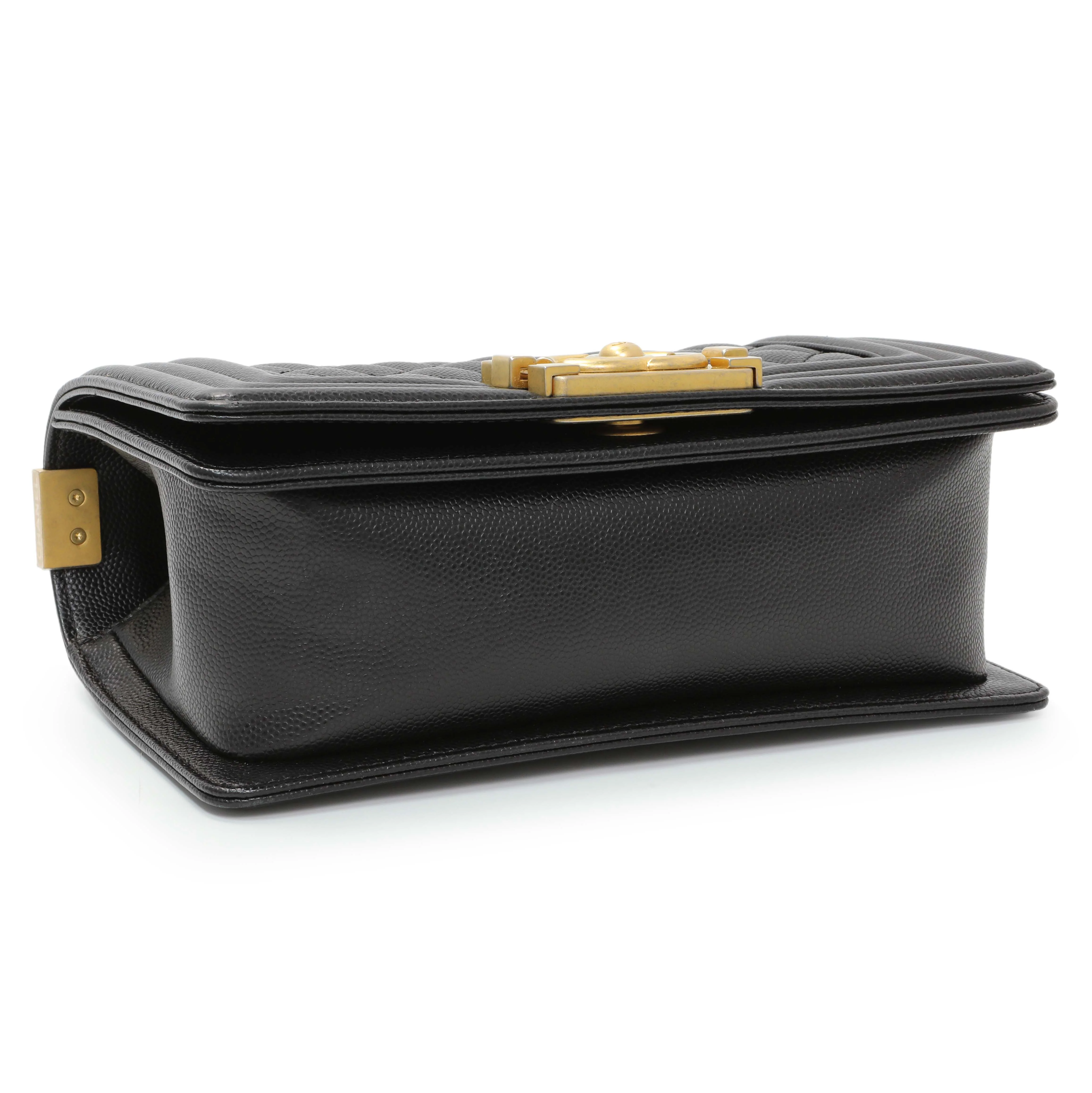 Chanel Black Caviar Quilted Small Boy Flap - Image 4