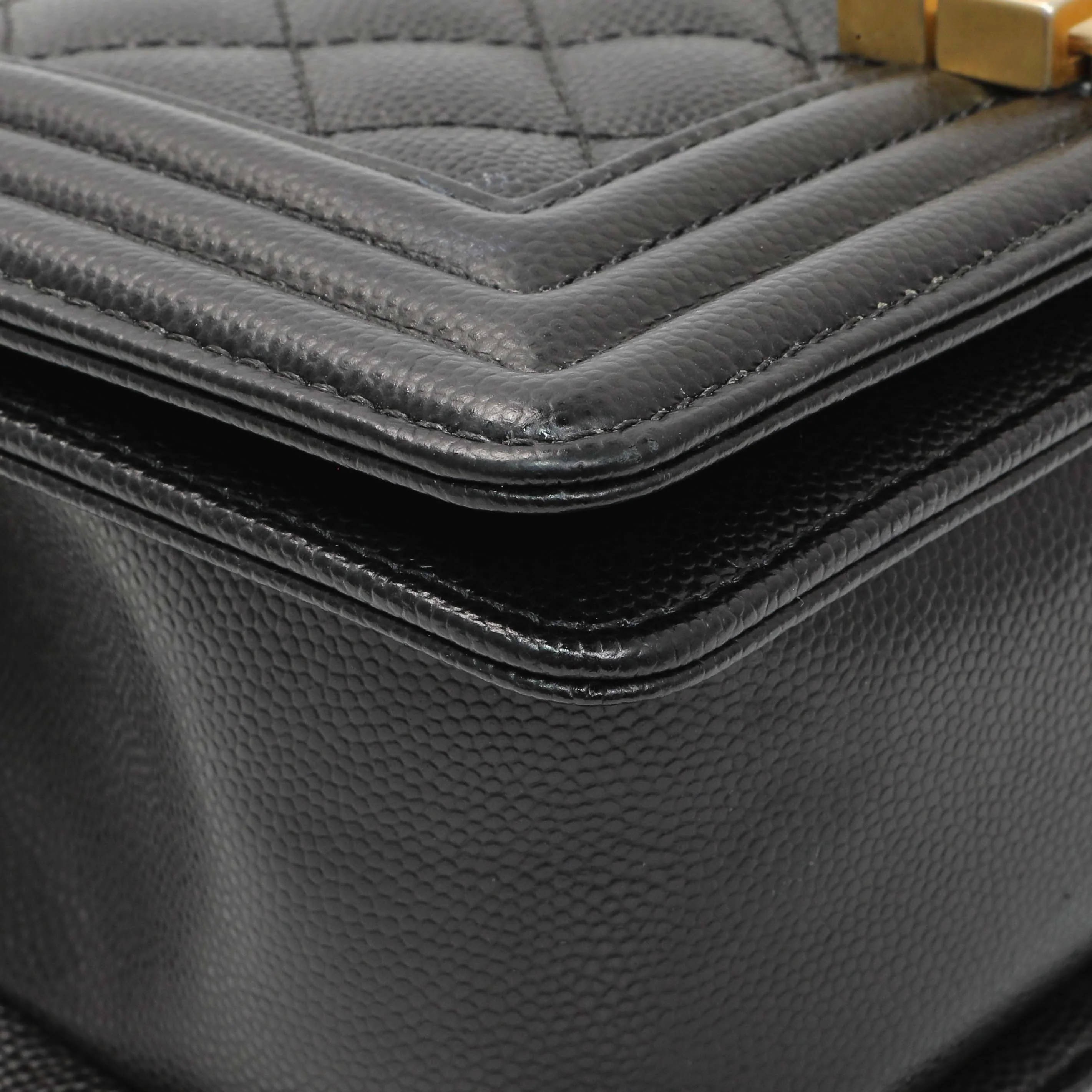 Chanel Black Caviar Quilted Small Boy Flap - Image 5