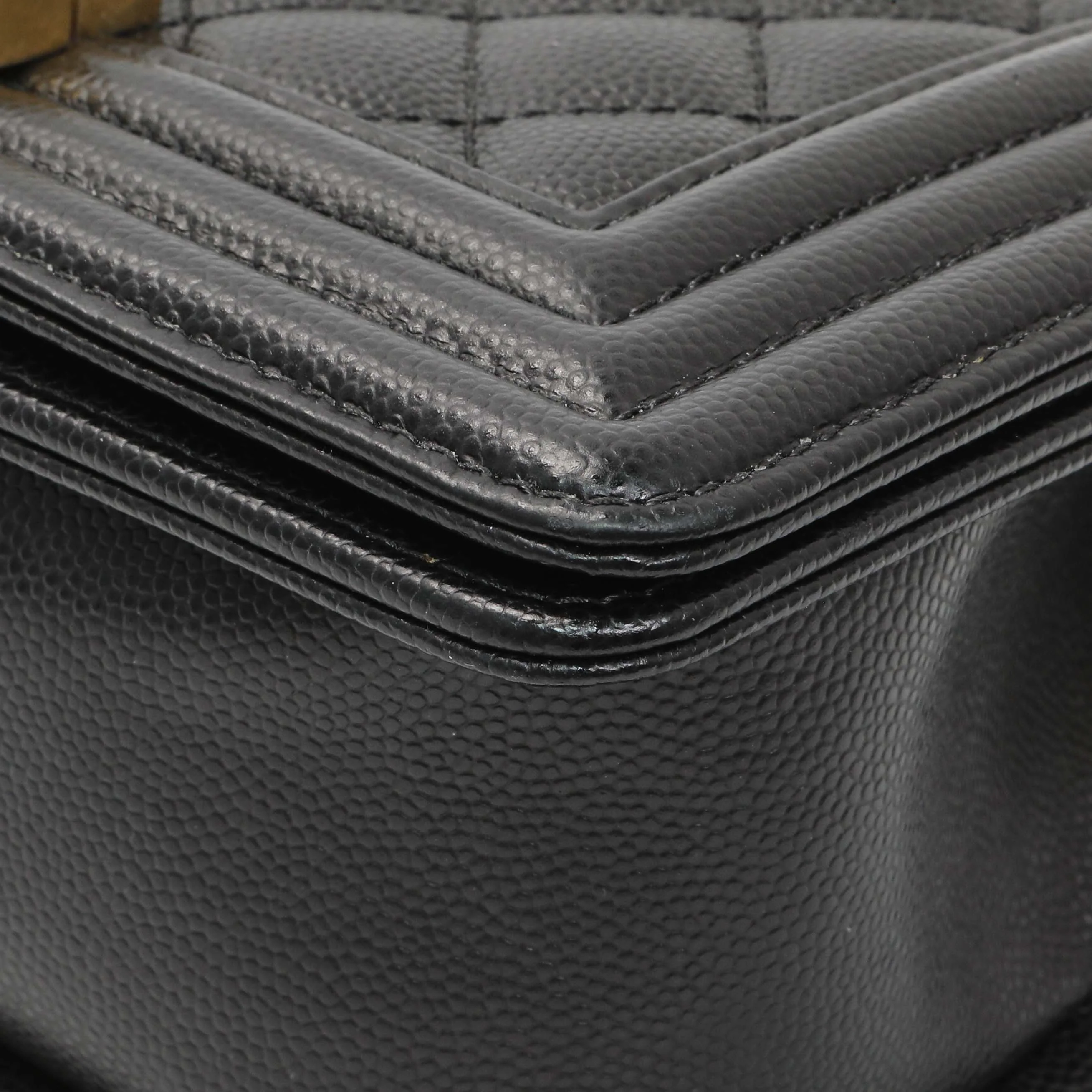 Chanel Black Caviar Quilted Small Boy Flap - Image 6