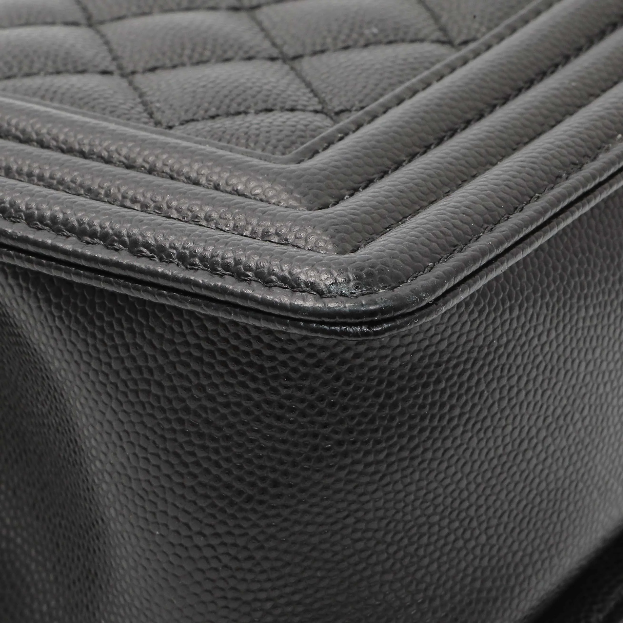 Chanel Black Caviar Quilted Small Boy Flap - Image 7
