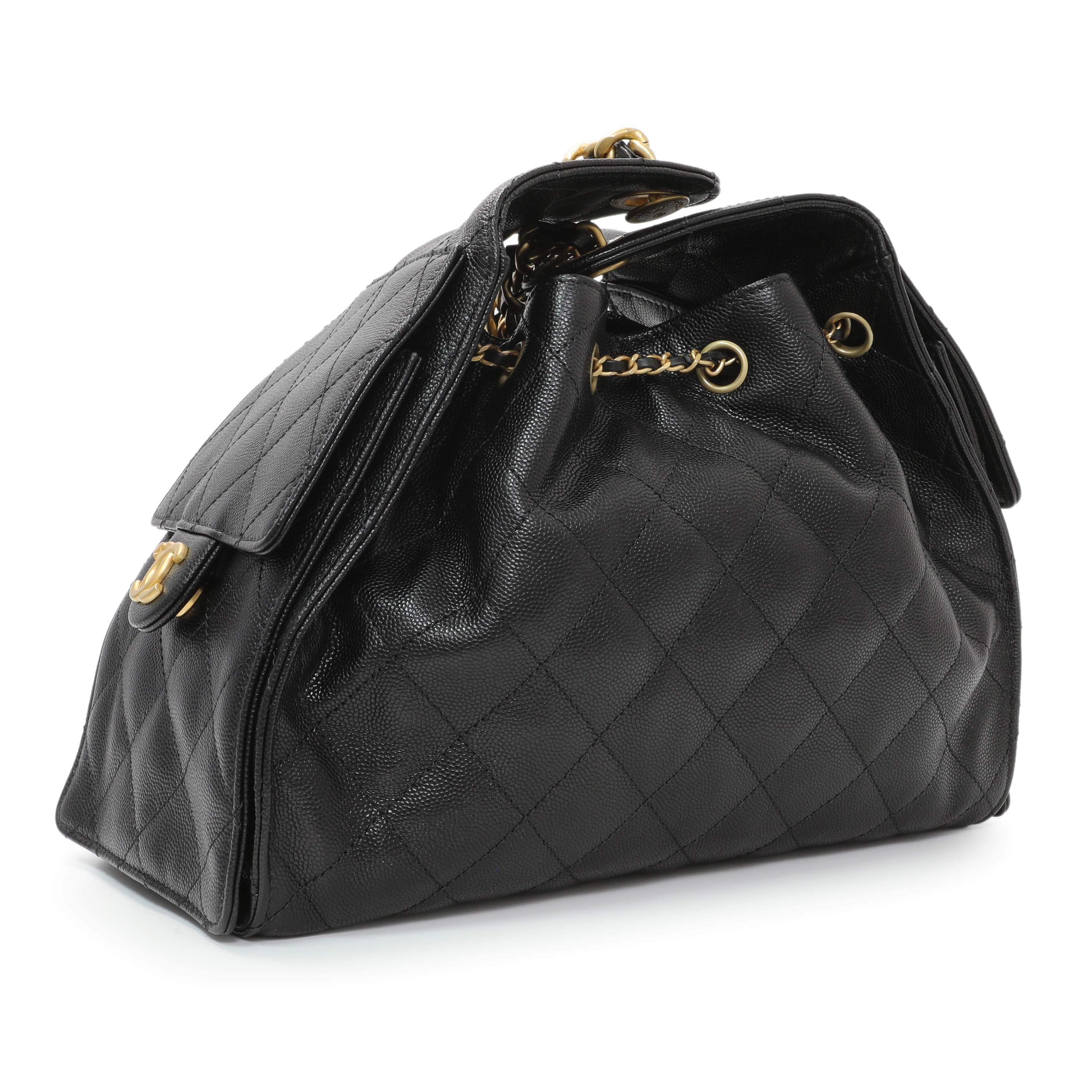 Chanel Black Caviar Quilted Small Chanel 25 Handbag - Image 2