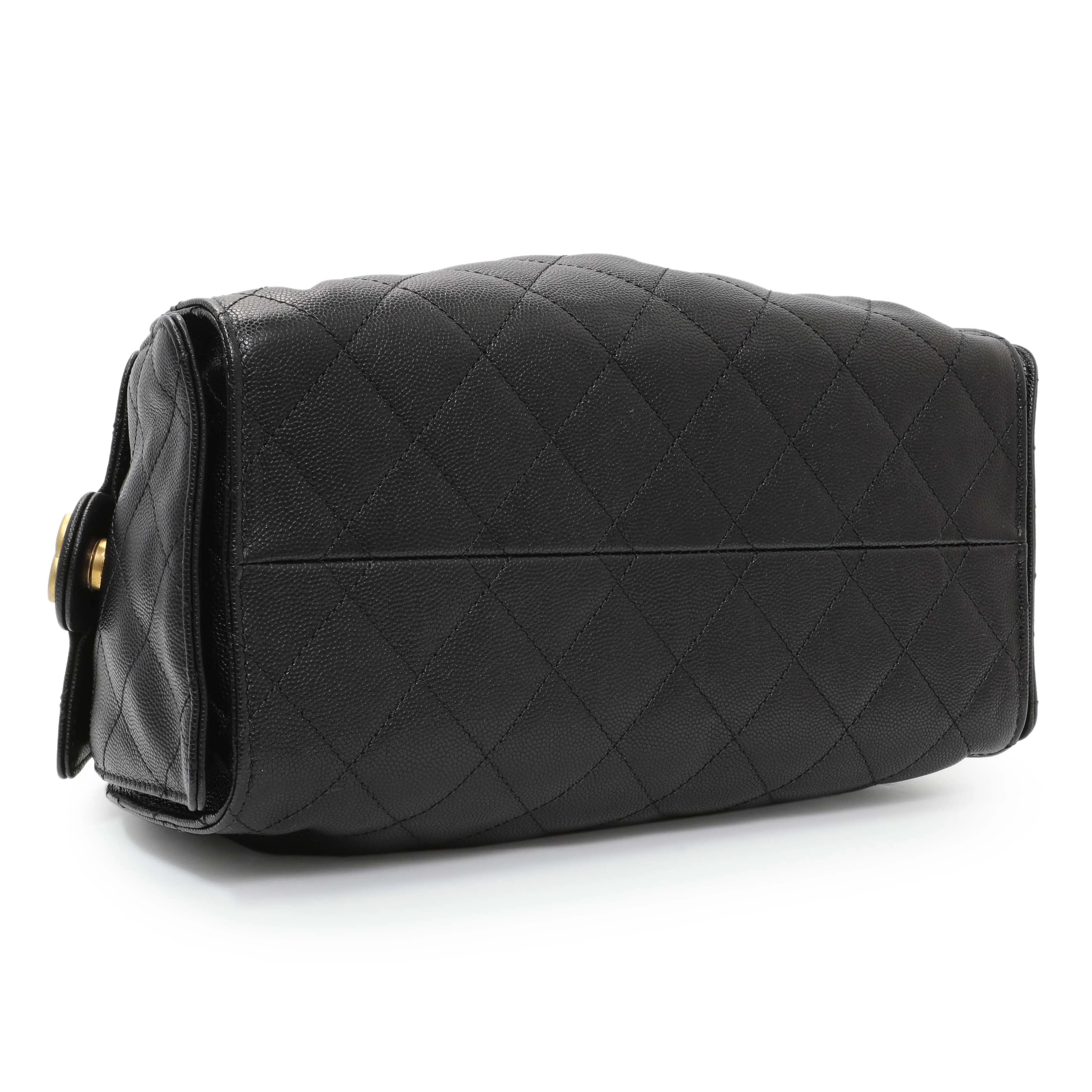 Chanel Black Caviar Quilted Small Chanel 25 Handbag - Image 3