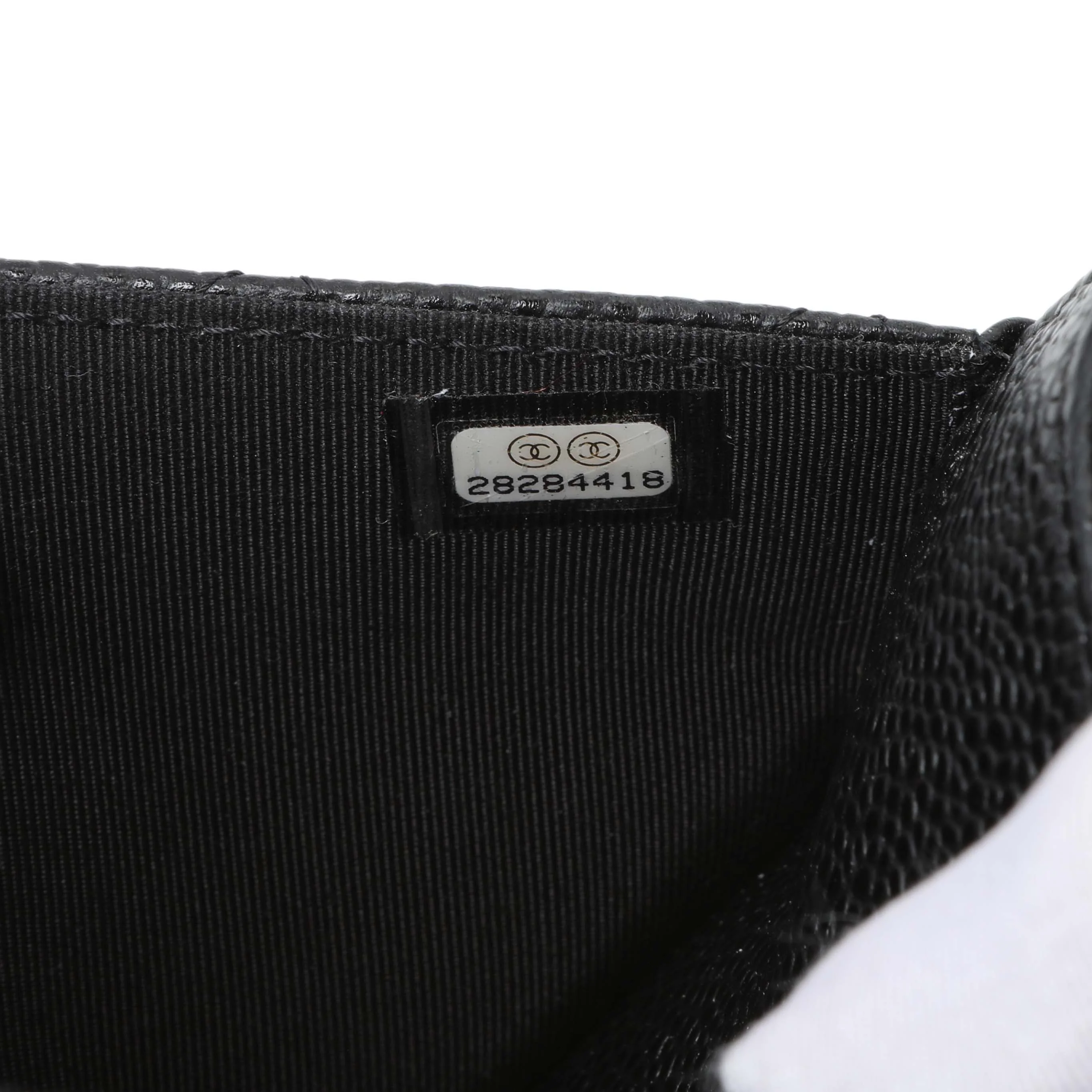 Chanel Black Caviar Quilted Wallet on Chain - Image 7