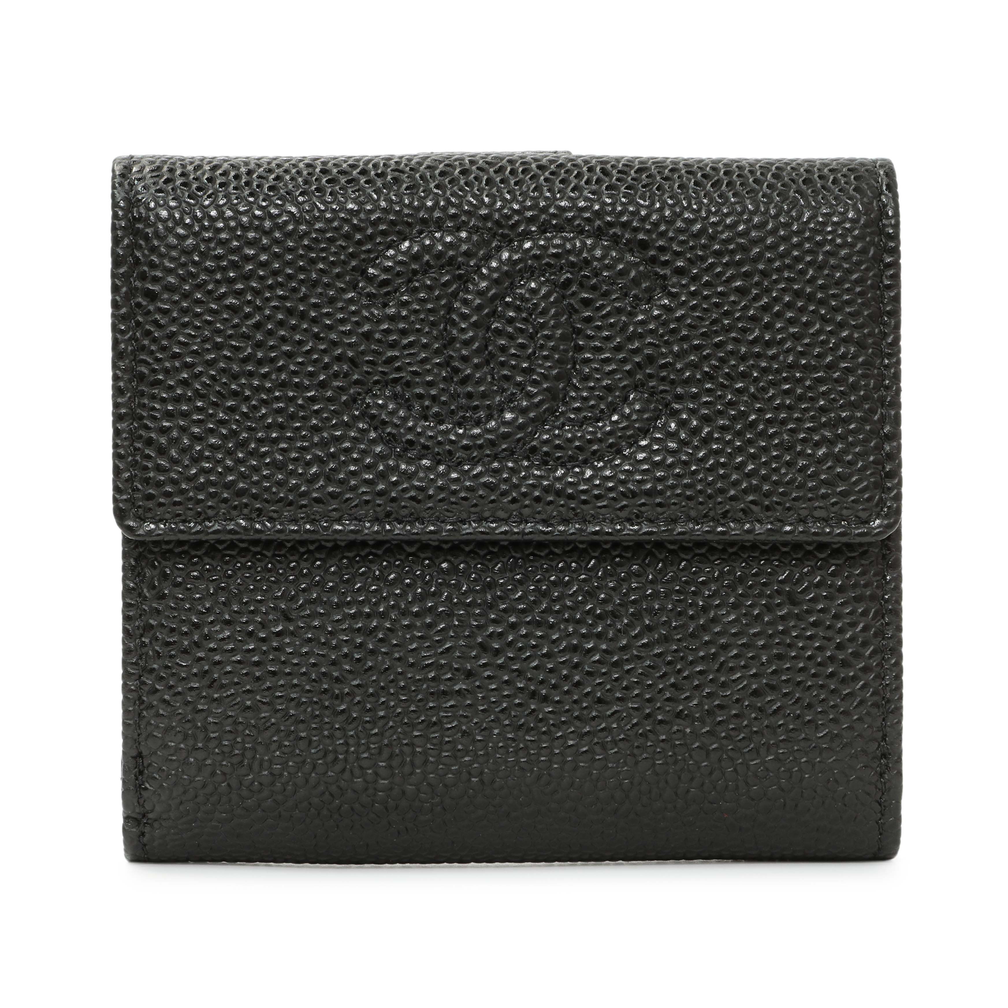 Chanel Black Caviar Timeless Compact Wallet