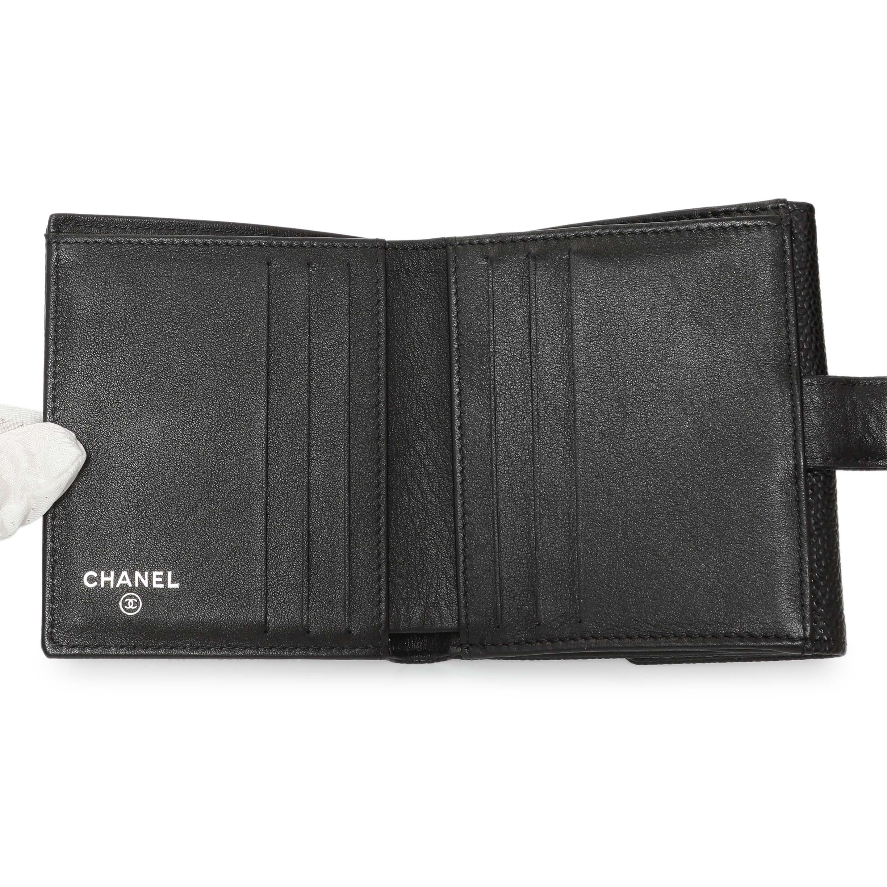 Chanel Black Caviar Timeless Compact Wallet - Image 4