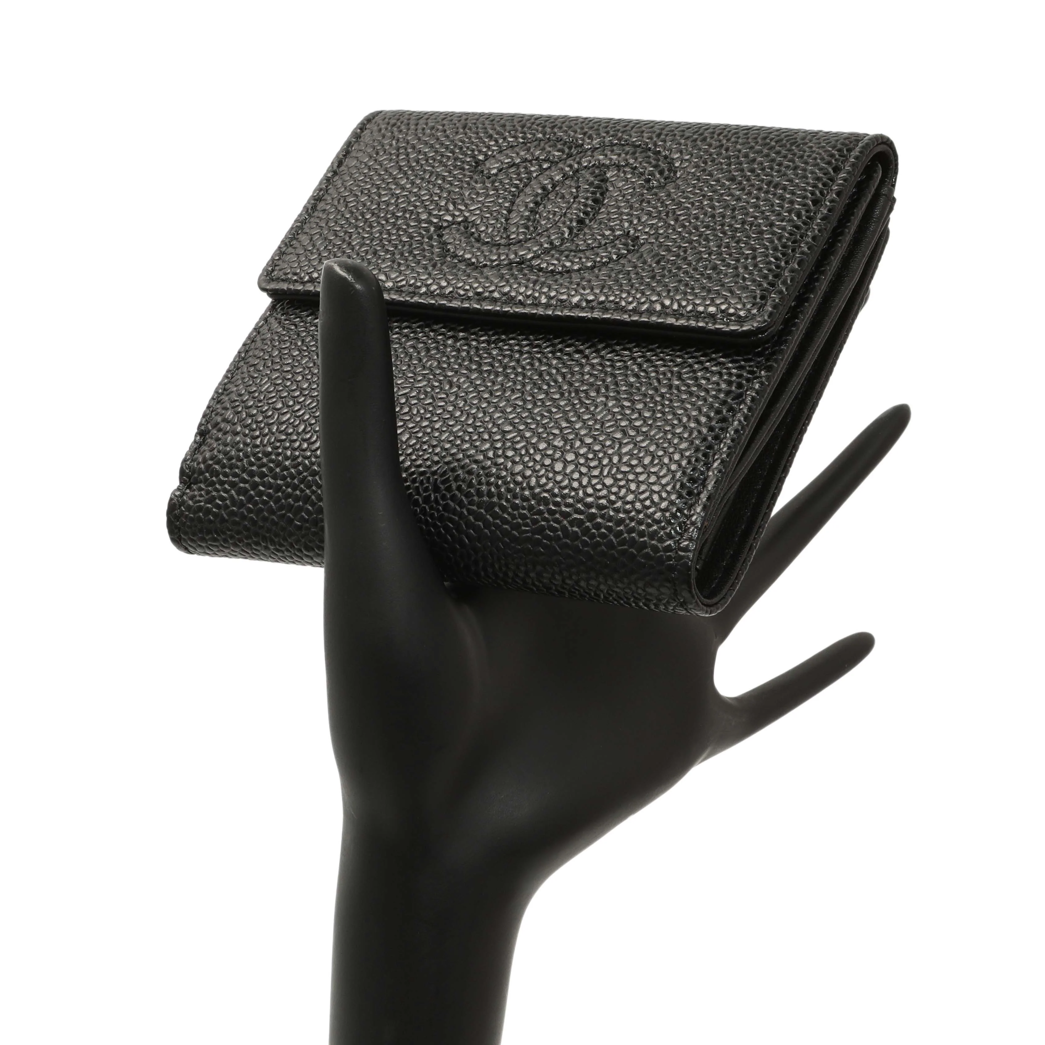 Chanel Black Caviar Timeless Compact Wallet - Image 7