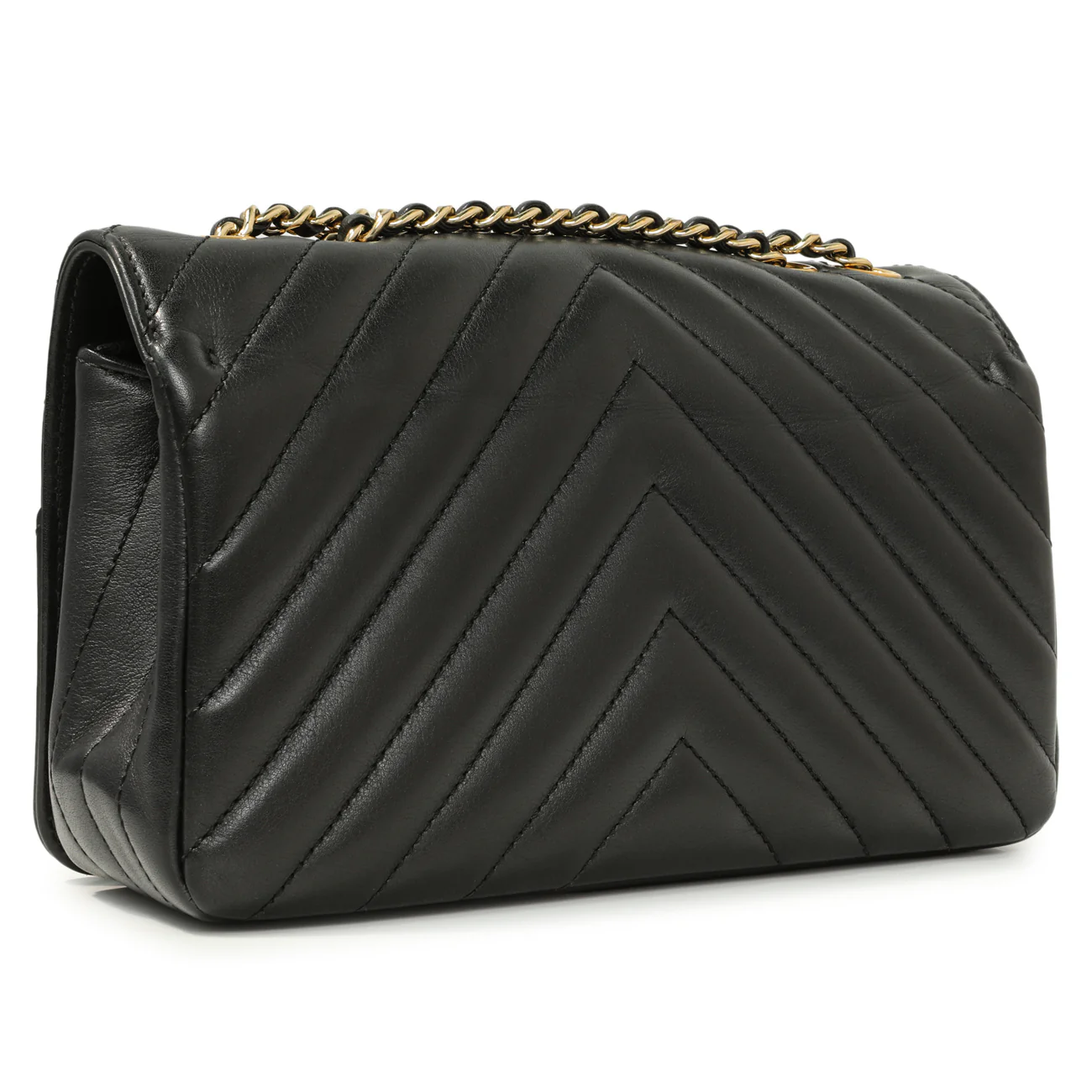 Chanel Black Chevron Quilted Calfskin Mini Statement Flap - Image 2
