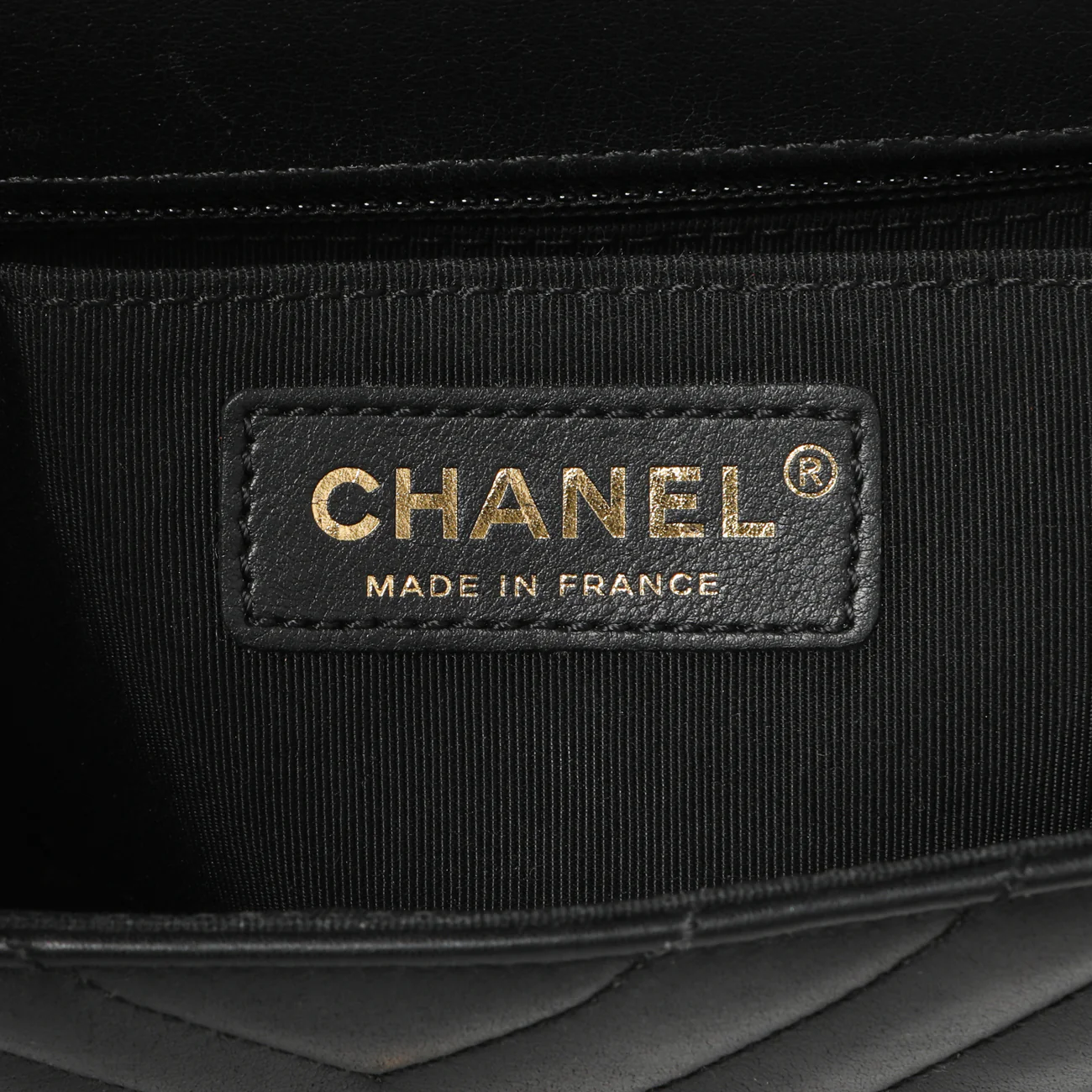 Chanel Black Chevron Quilted Calfskin Mini Statement Flap - Image 9