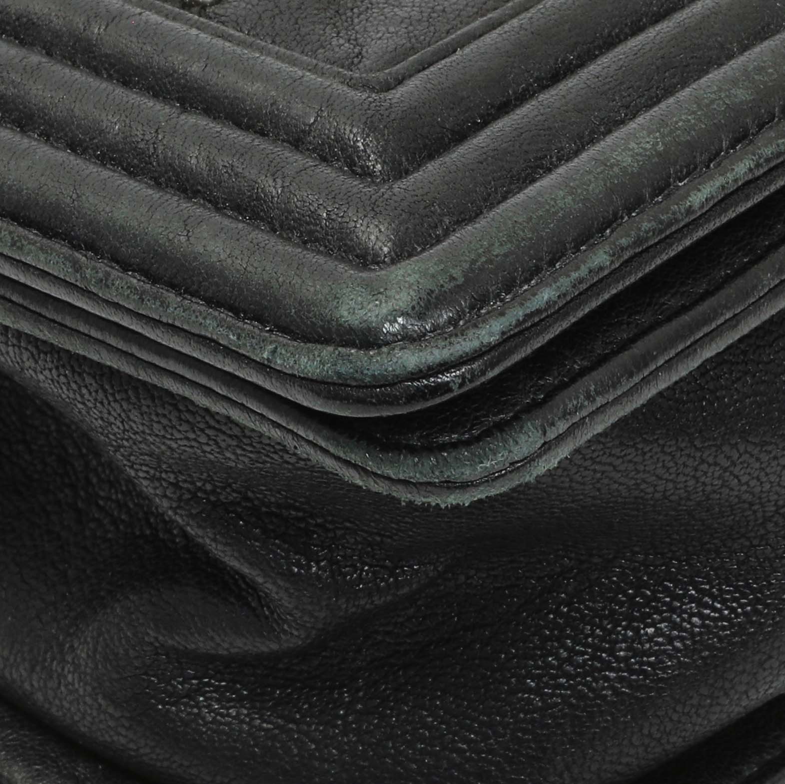Chanel Black Crumpled Lambskin Small Studded Boy Bag - Image 5