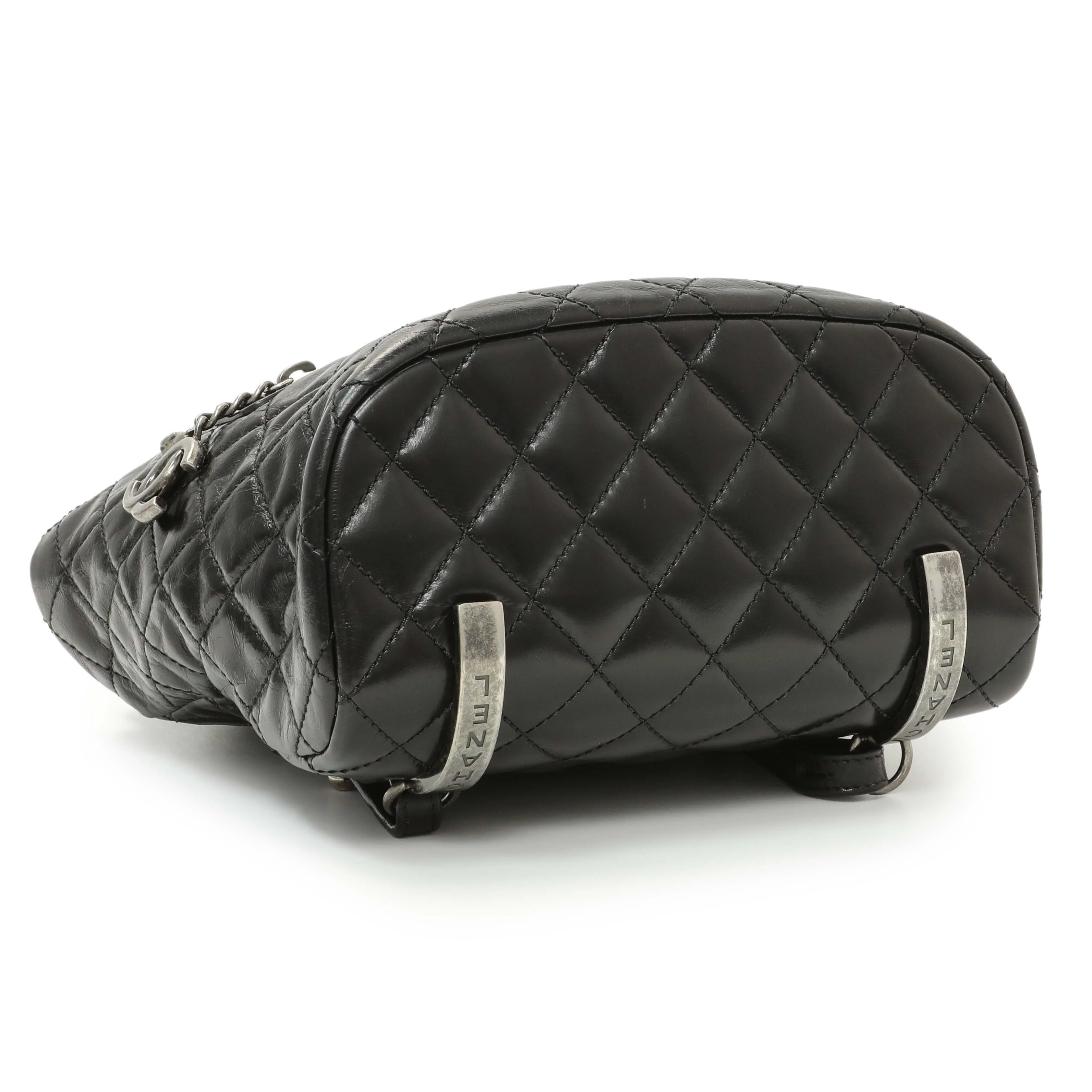 Chanel Black Glazed Calfskin Salzburg Mountain Backpack - Image 3