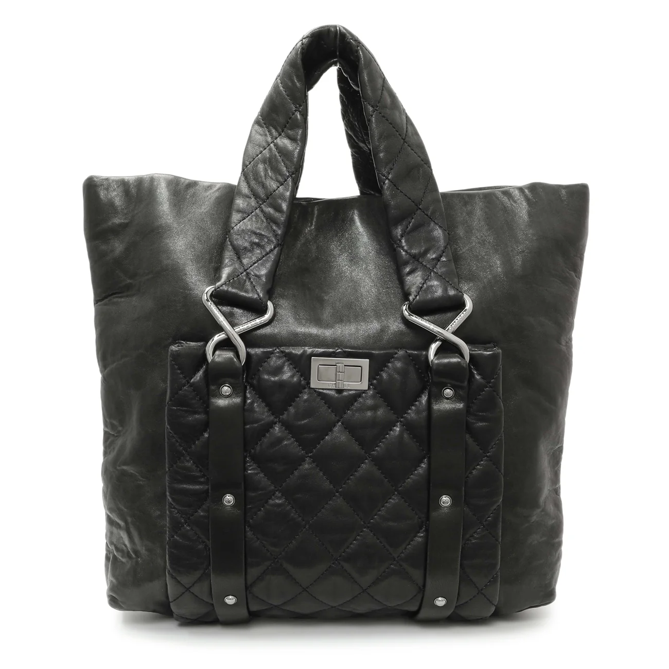 Chanel Black Lambskin 8 Knots Tote