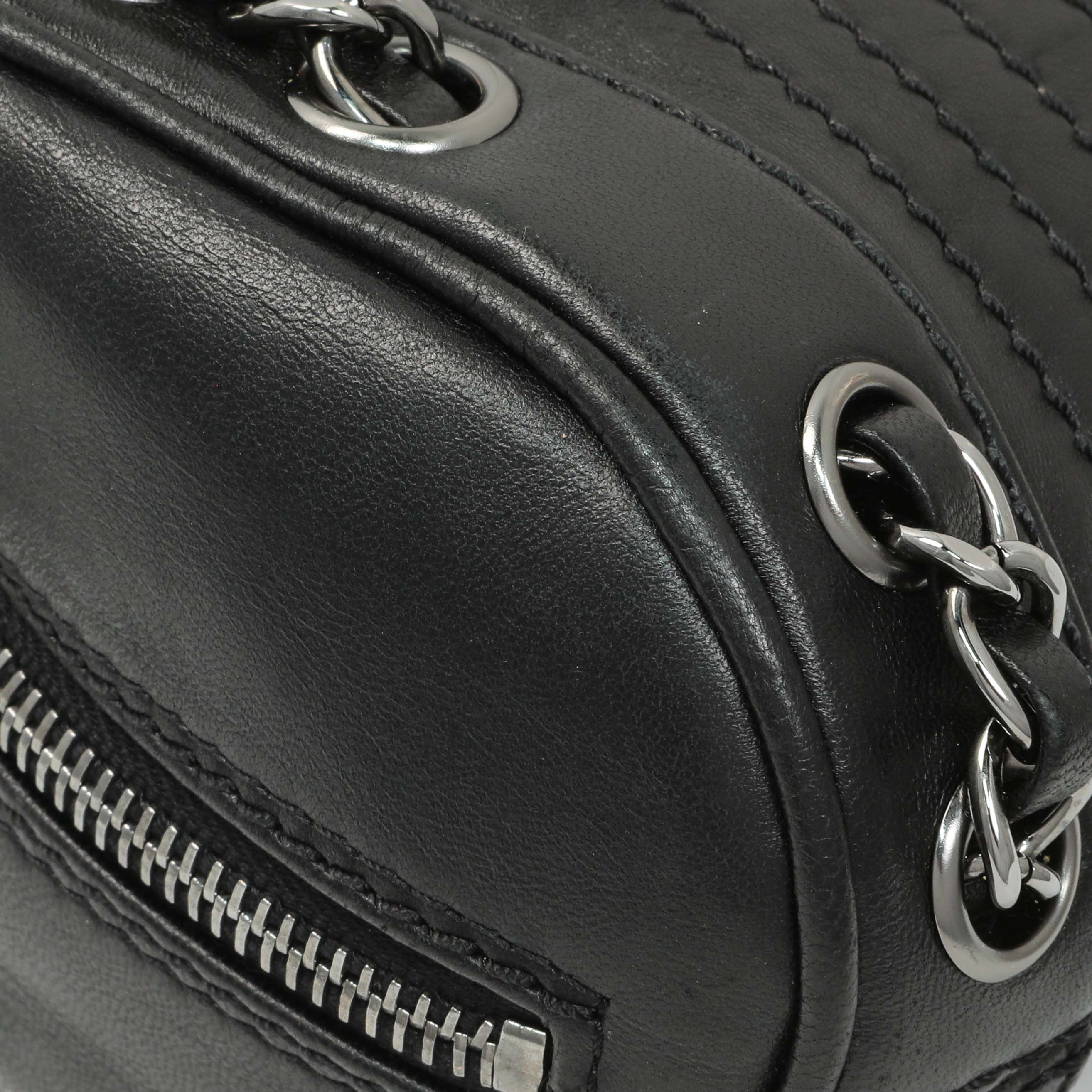 Chanel Black Lambskin Lax Tassel Shoulder Bag - Image 6