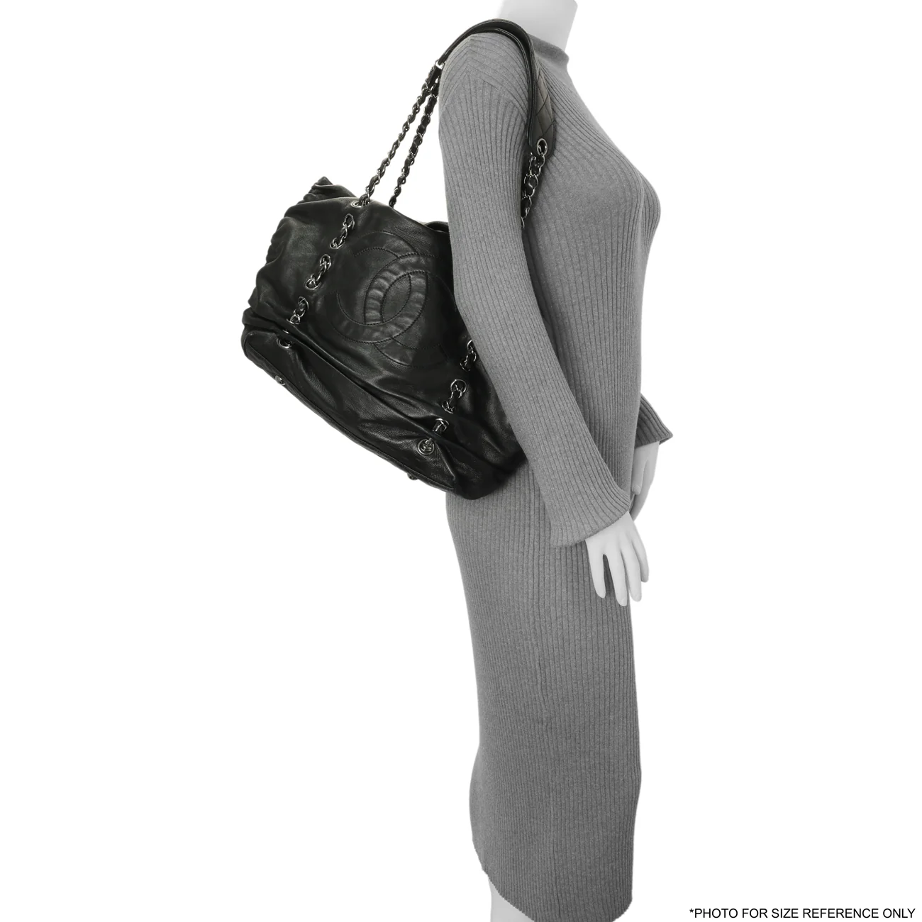 Chanel Black Lambskin Timeless Sharpei Tote - Image 12