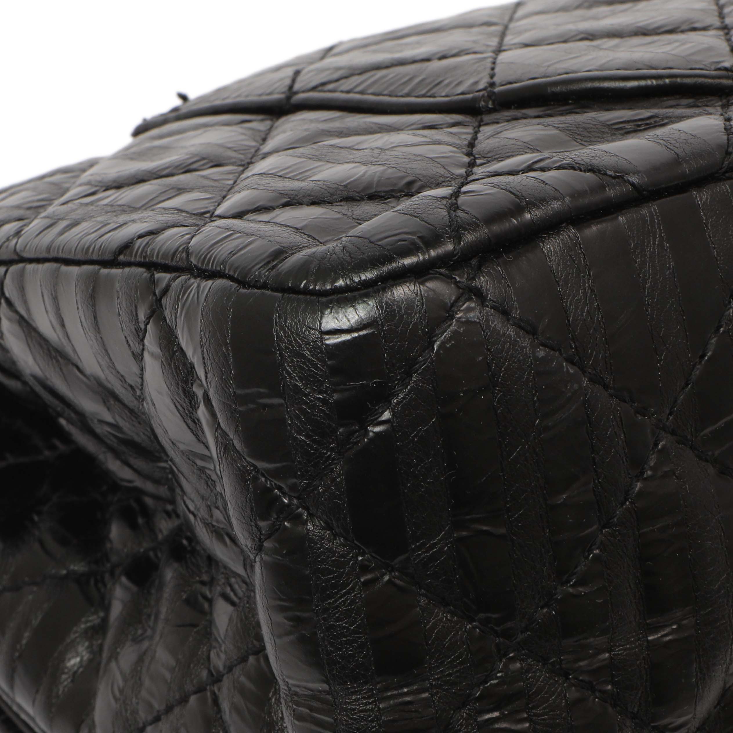 Chanel Black Metallic Striped 2.55 Reissue Double Flap 227 - Image 7