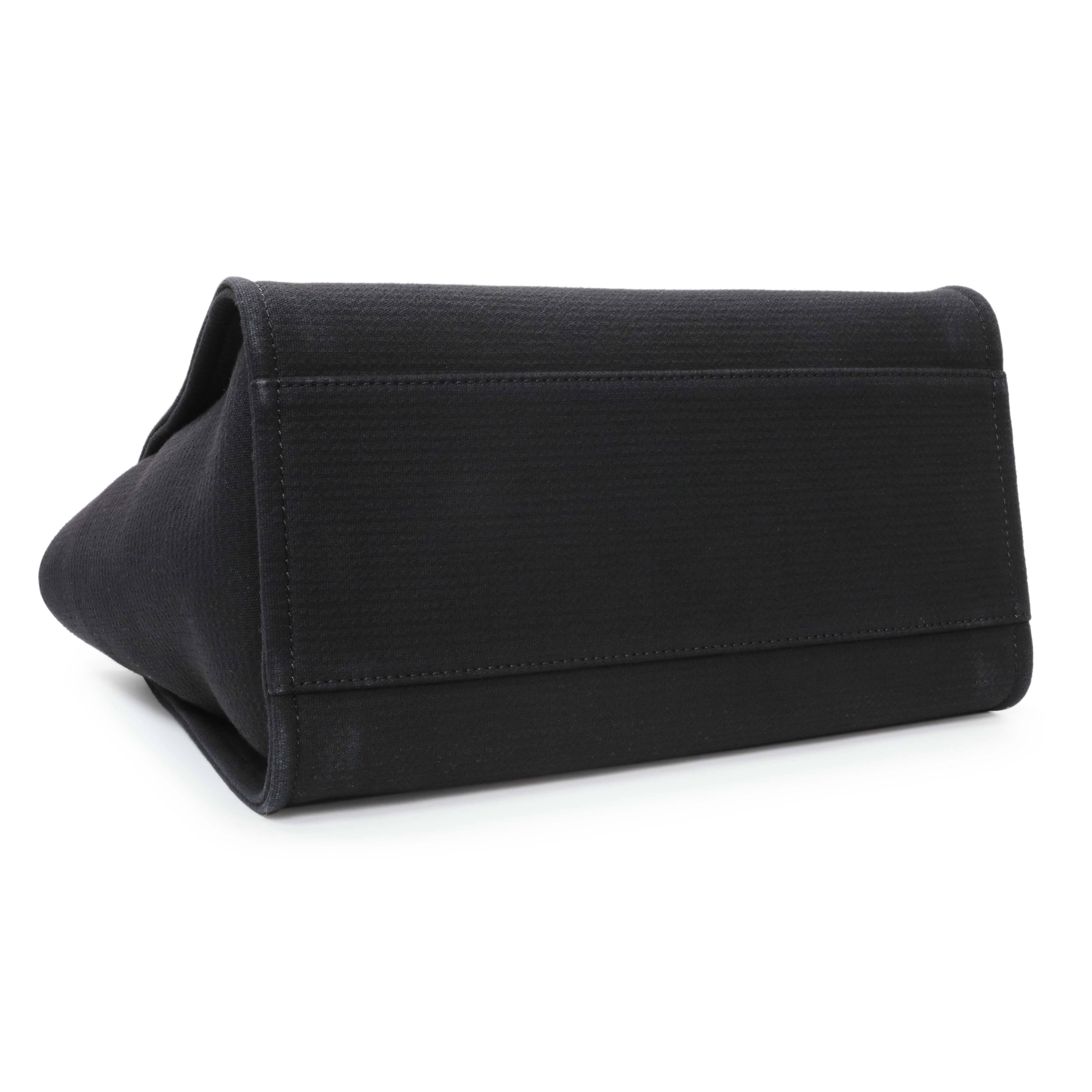 Chanel Black Mixed Fibers Medium Deauville Tote - Image 3