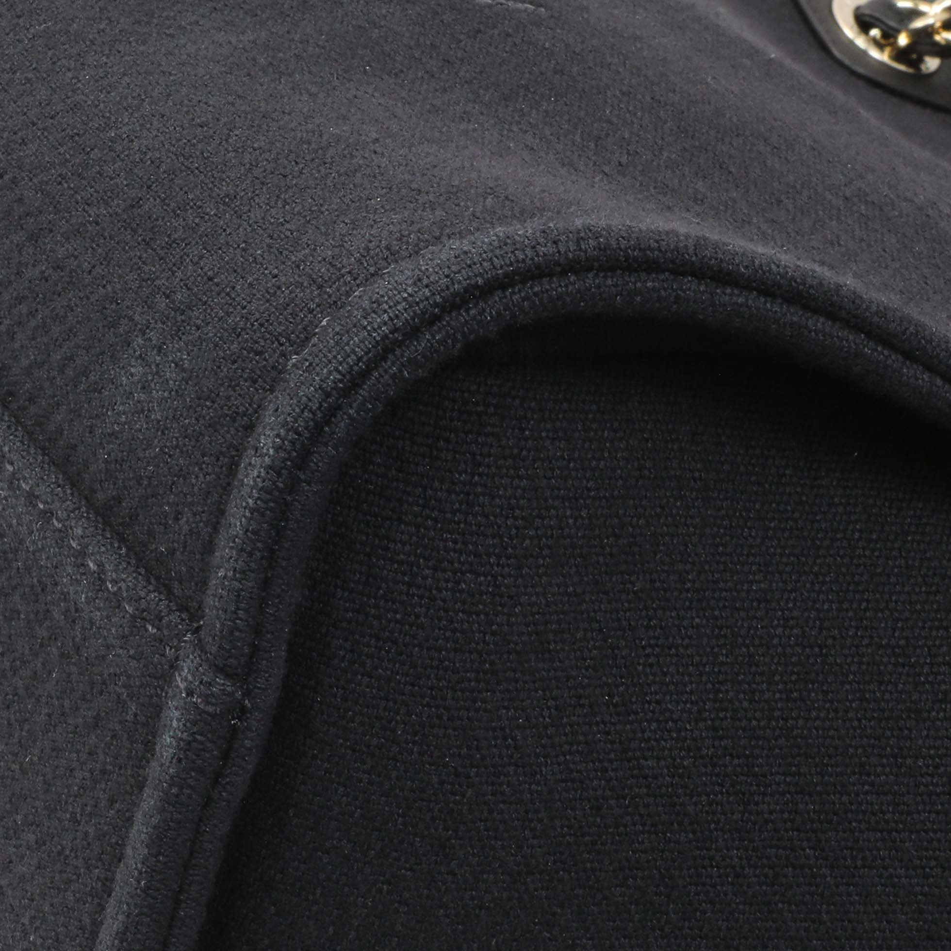 Chanel Black Mixed Fibers Medium Deauville Tote - Image 5