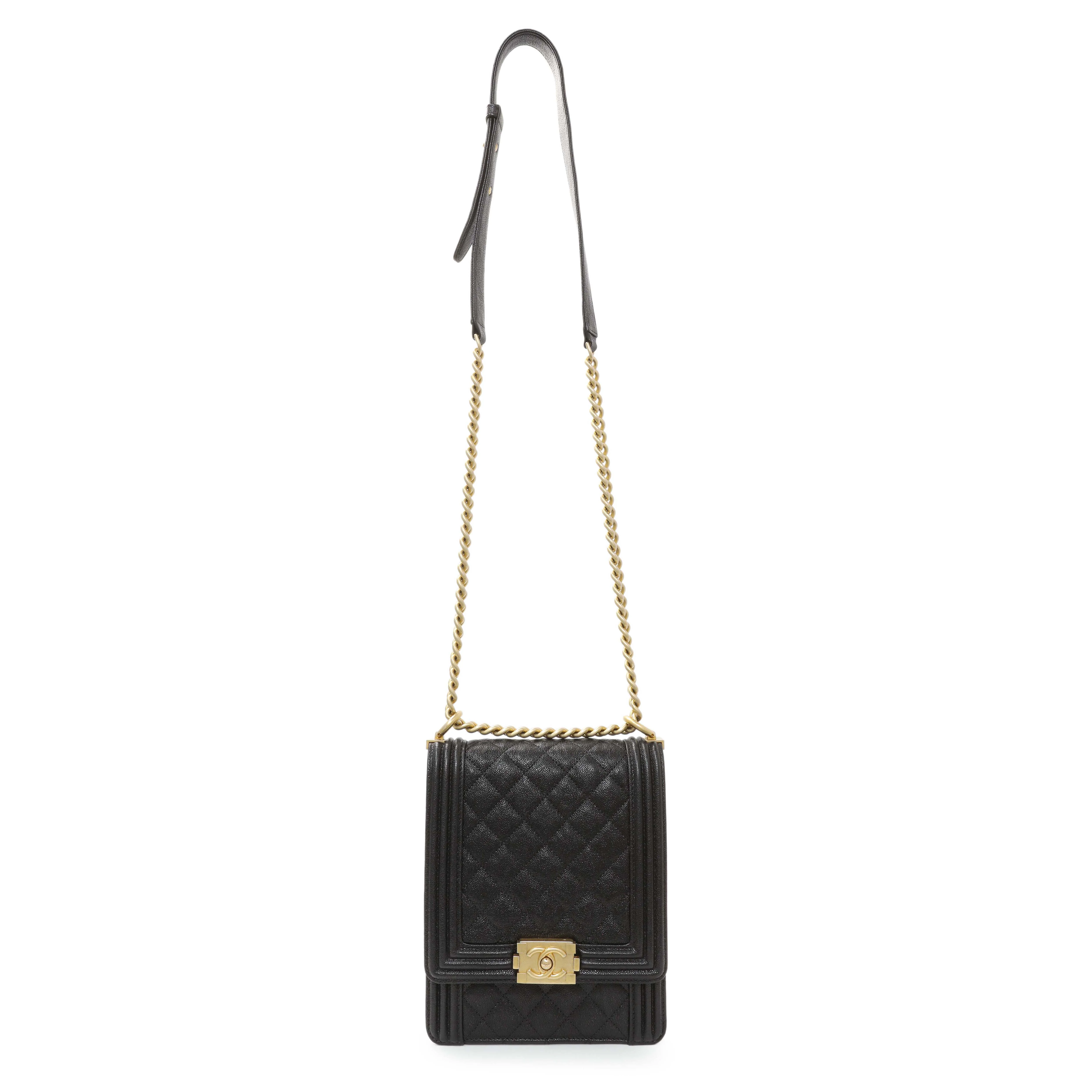 Chanel Black North South Boy Flap
