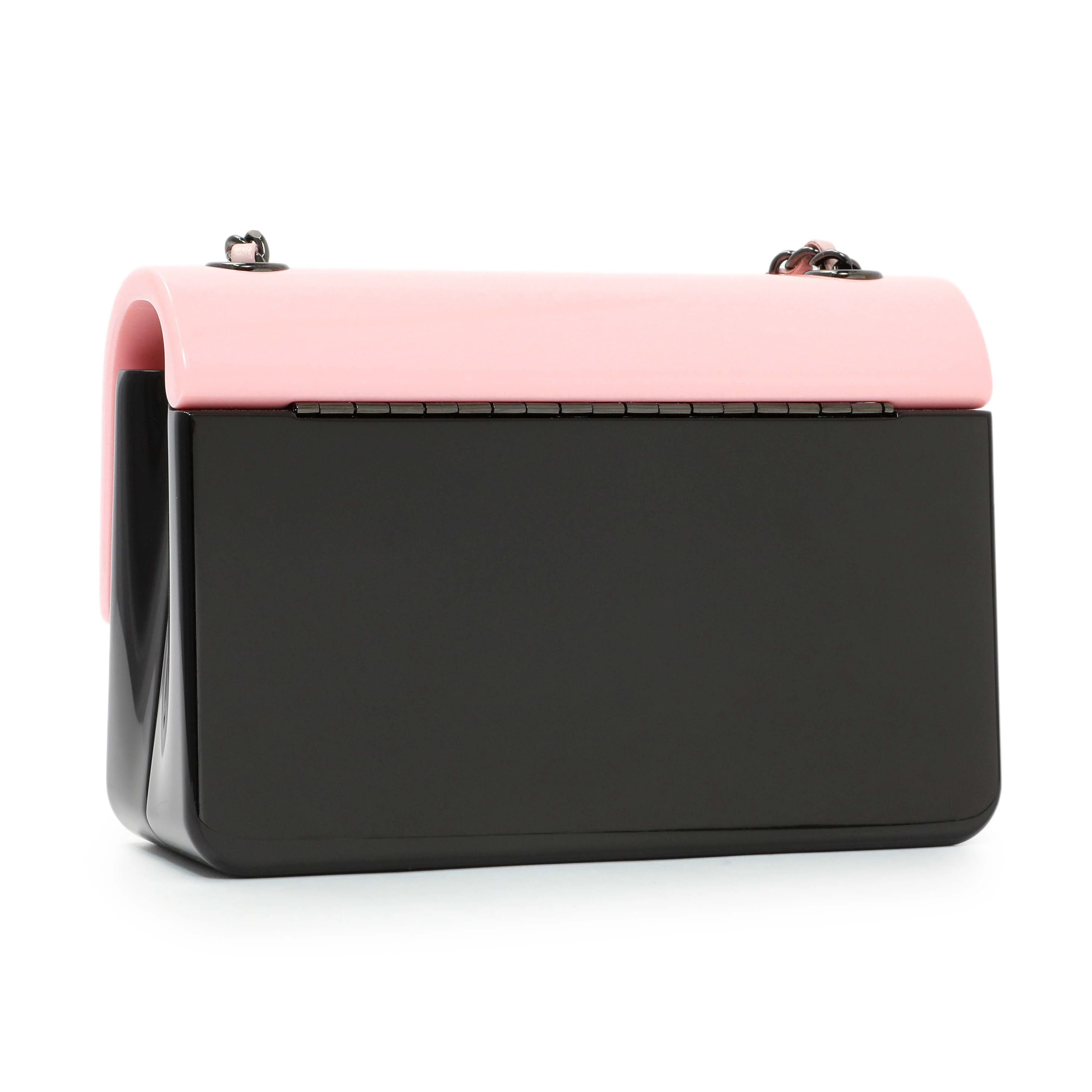 Chanel Black Pink Plexiglass Plexi Coco Bag - Image 2