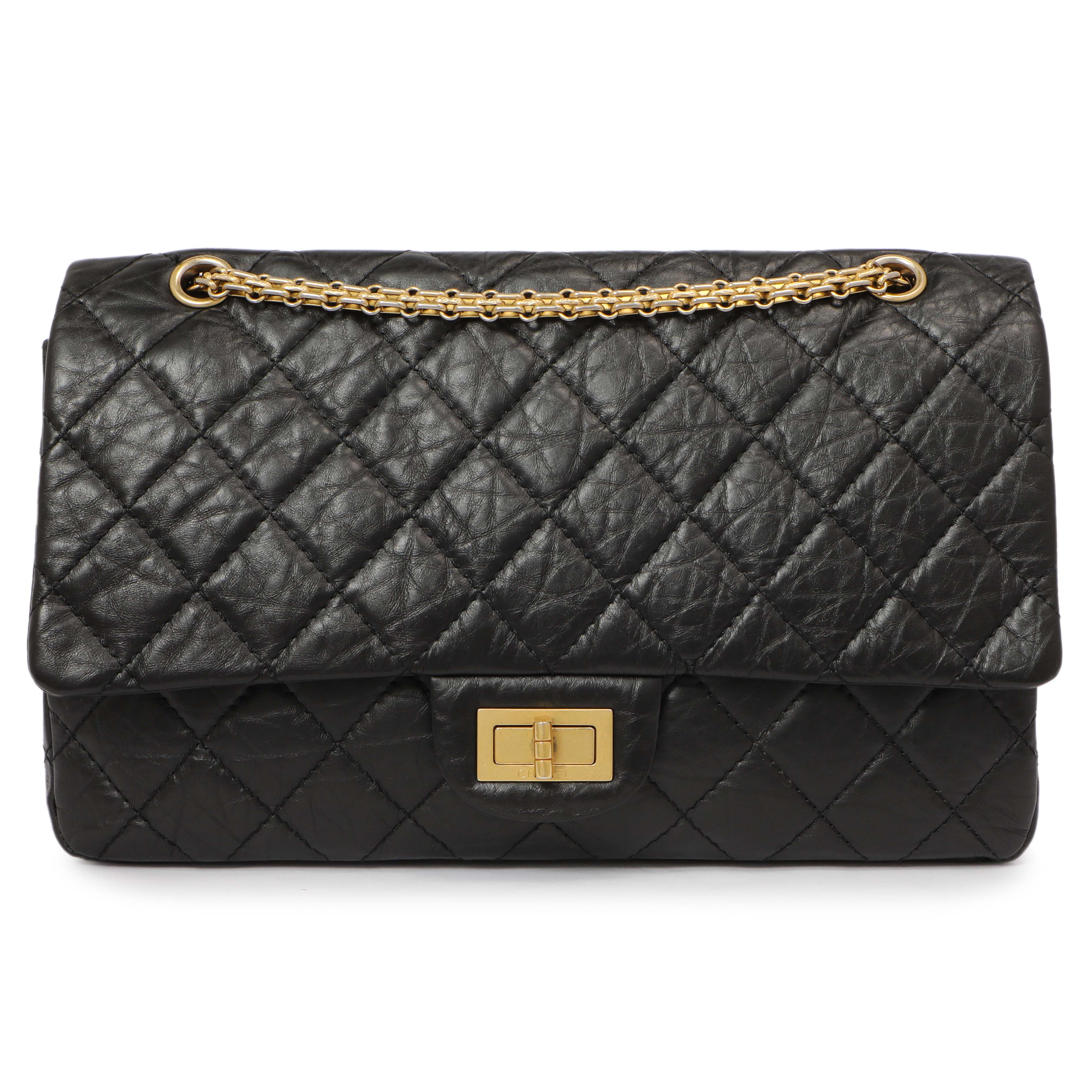 Chanel Black Quilted Aged Calfskin 2.55 Reissue Double Flap 227 - Image 2