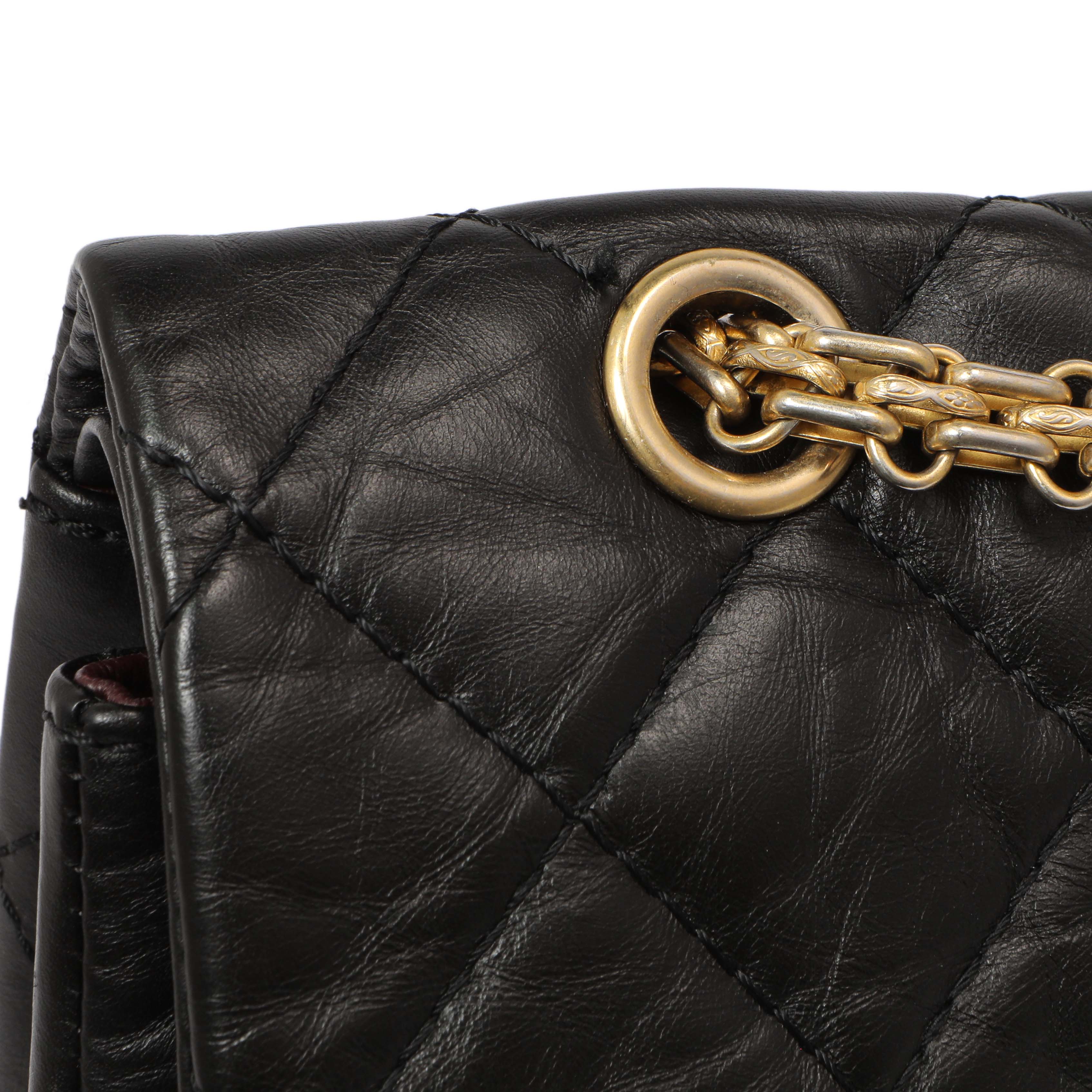 Chanel Black Quilted Aged Calfskin 2.55 Reissue Double Flap 227 - Image 5