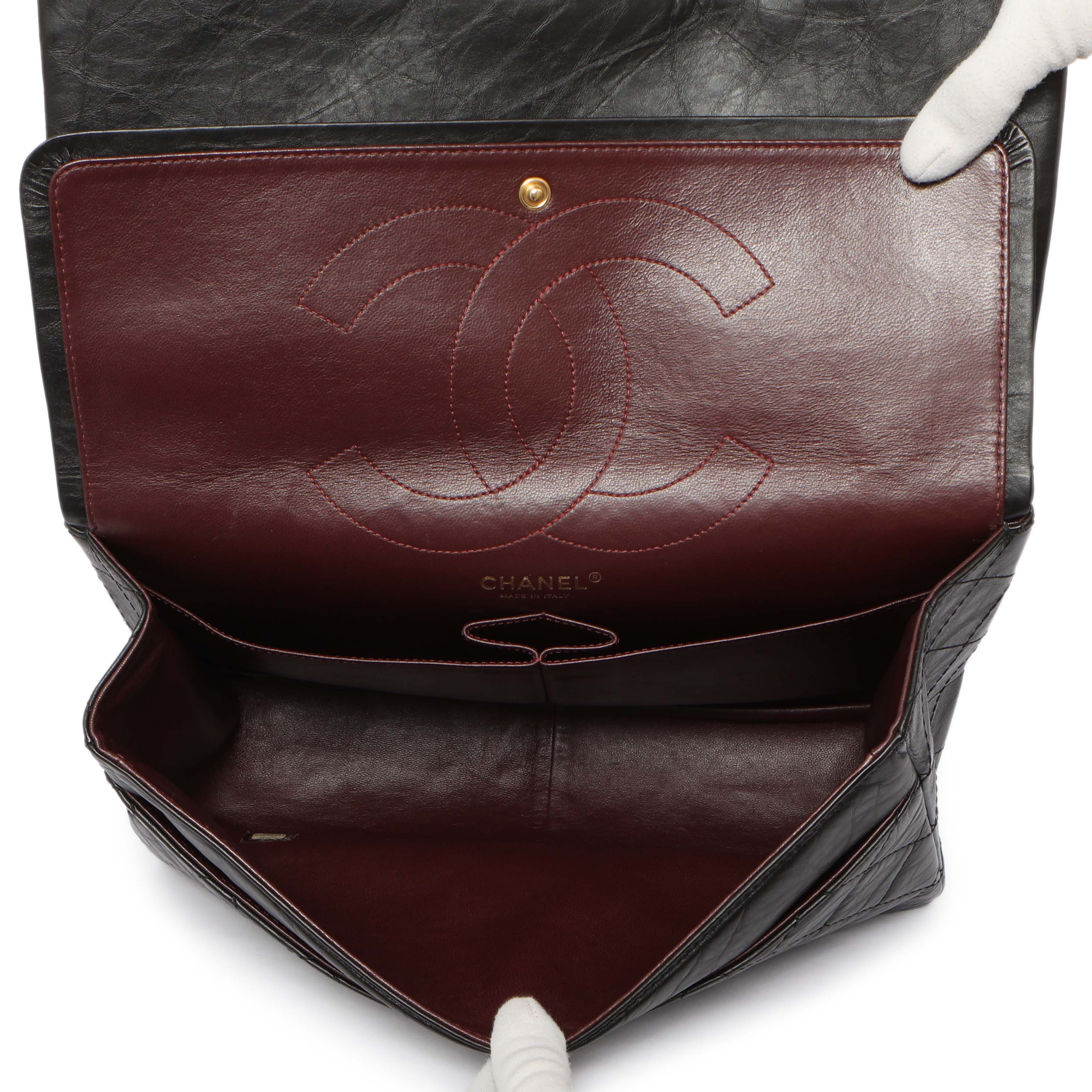 Chanel Black Quilted Aged Calfskin 2.55 Reissue Double Flap 227 - Image 6