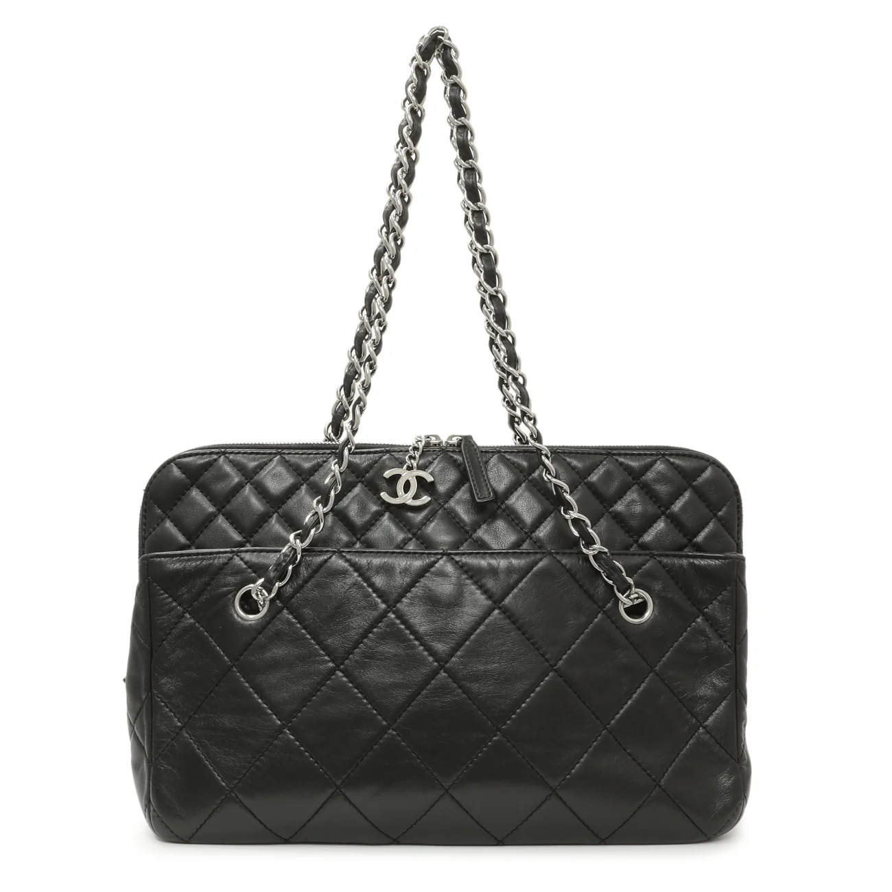Chanel Black Quilted Calfskin In The Business Camera Bag