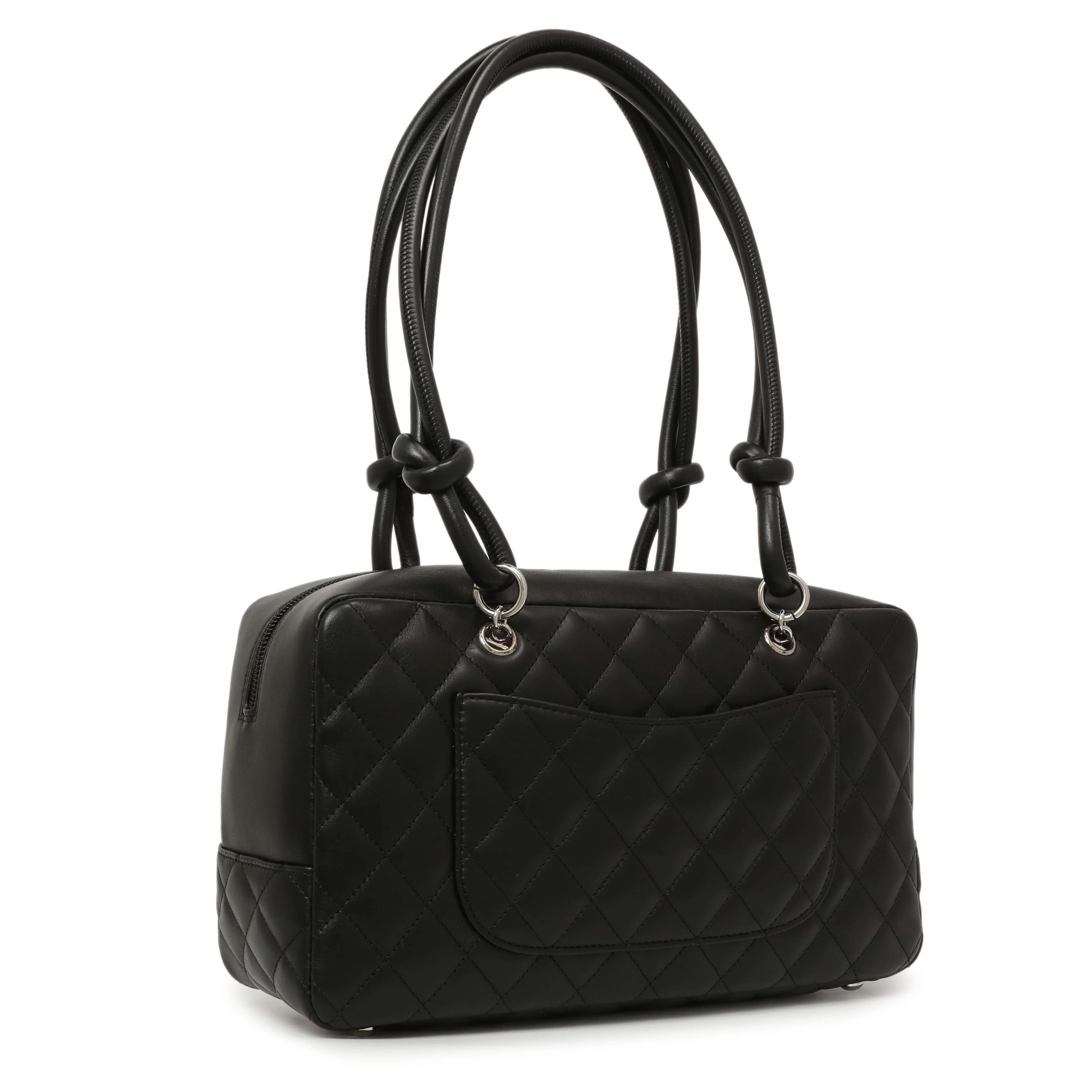 Chanel Black Quilted Calfskin Large Cambon Bowler - Image 2