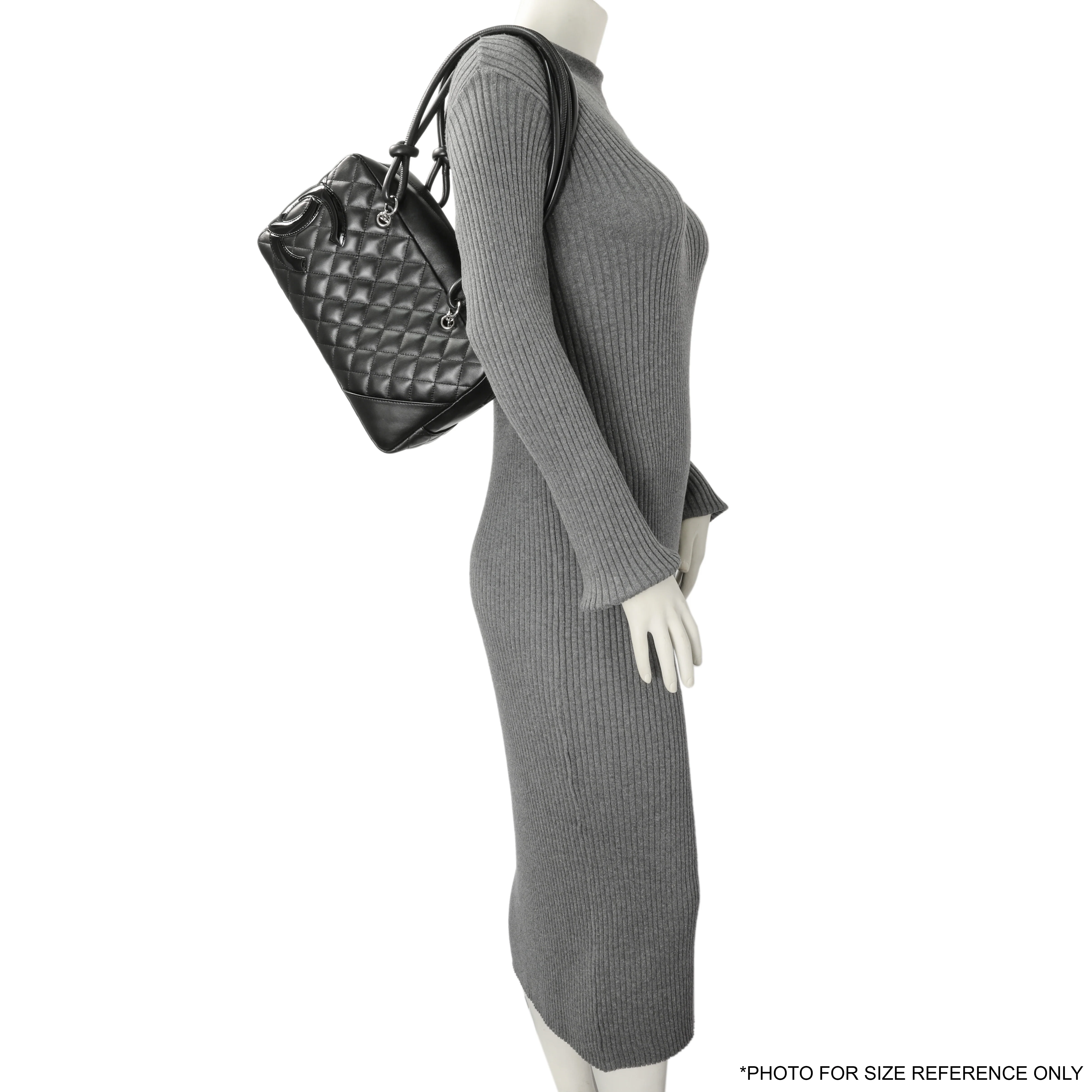 Chanel Black Quilted Calfskin Large Cambon Bowler - Image 7