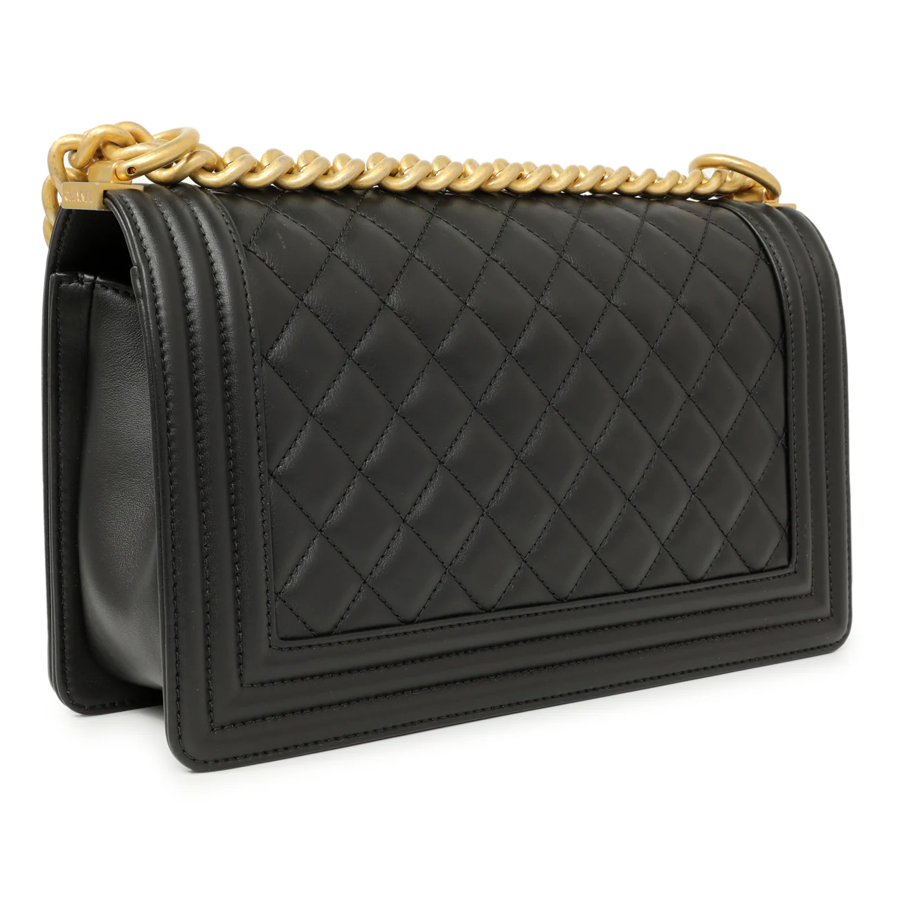 Chanel Black Quilted Calfskin Medium Boy Bag - Image 3