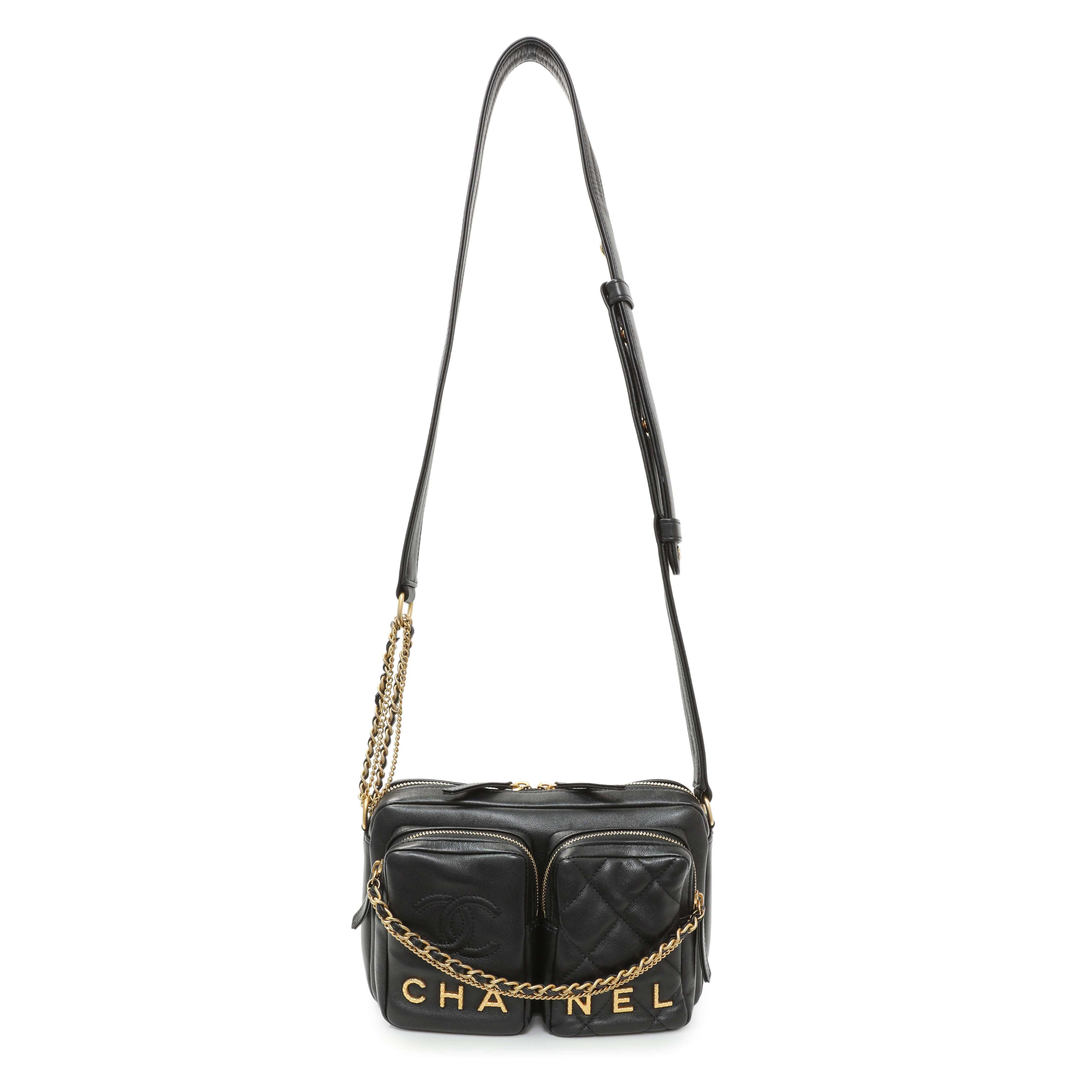 Chanel Black Quilted Calfskin Small Camera Case