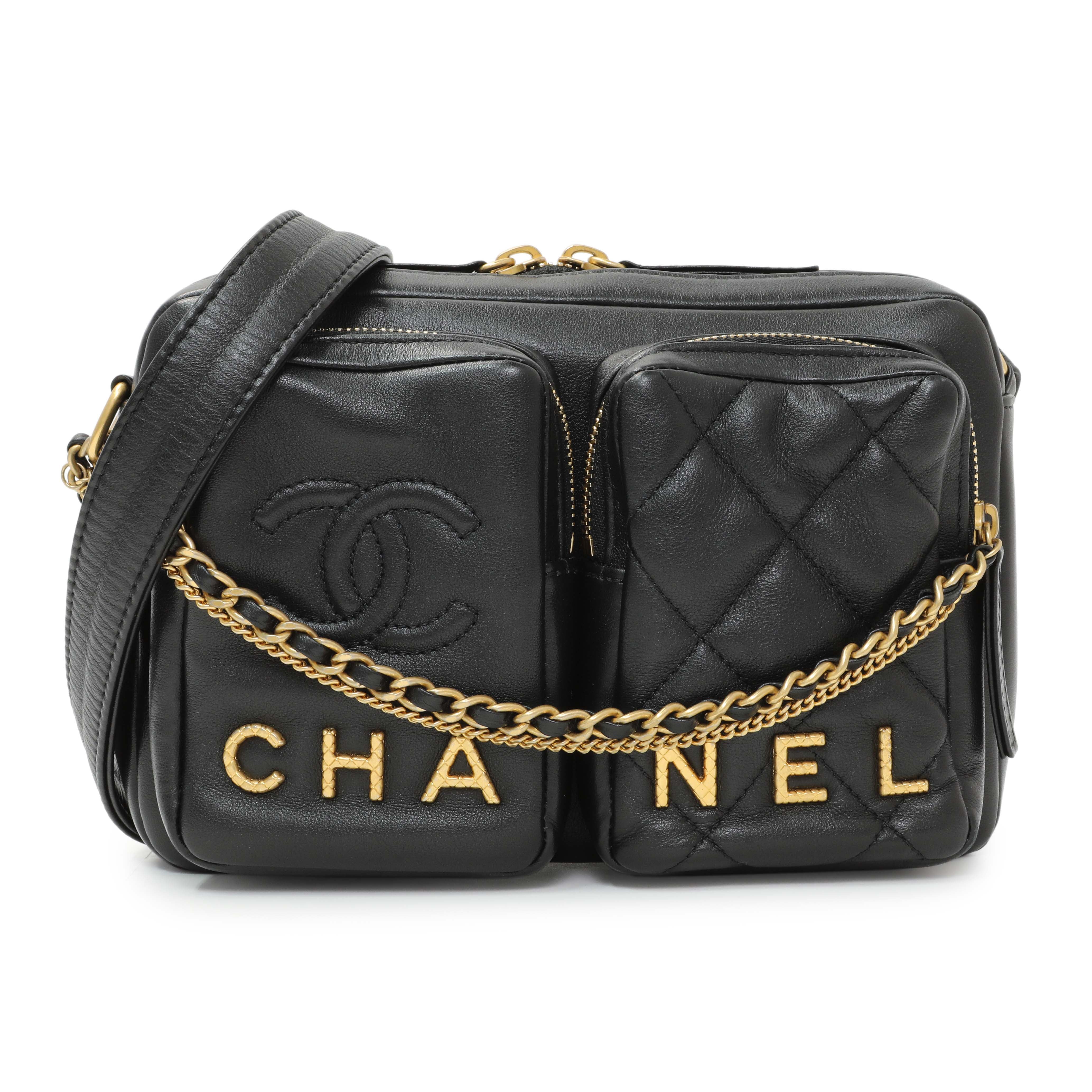 Chanel Black Quilted Calfskin Small Camera Case - Image 2
