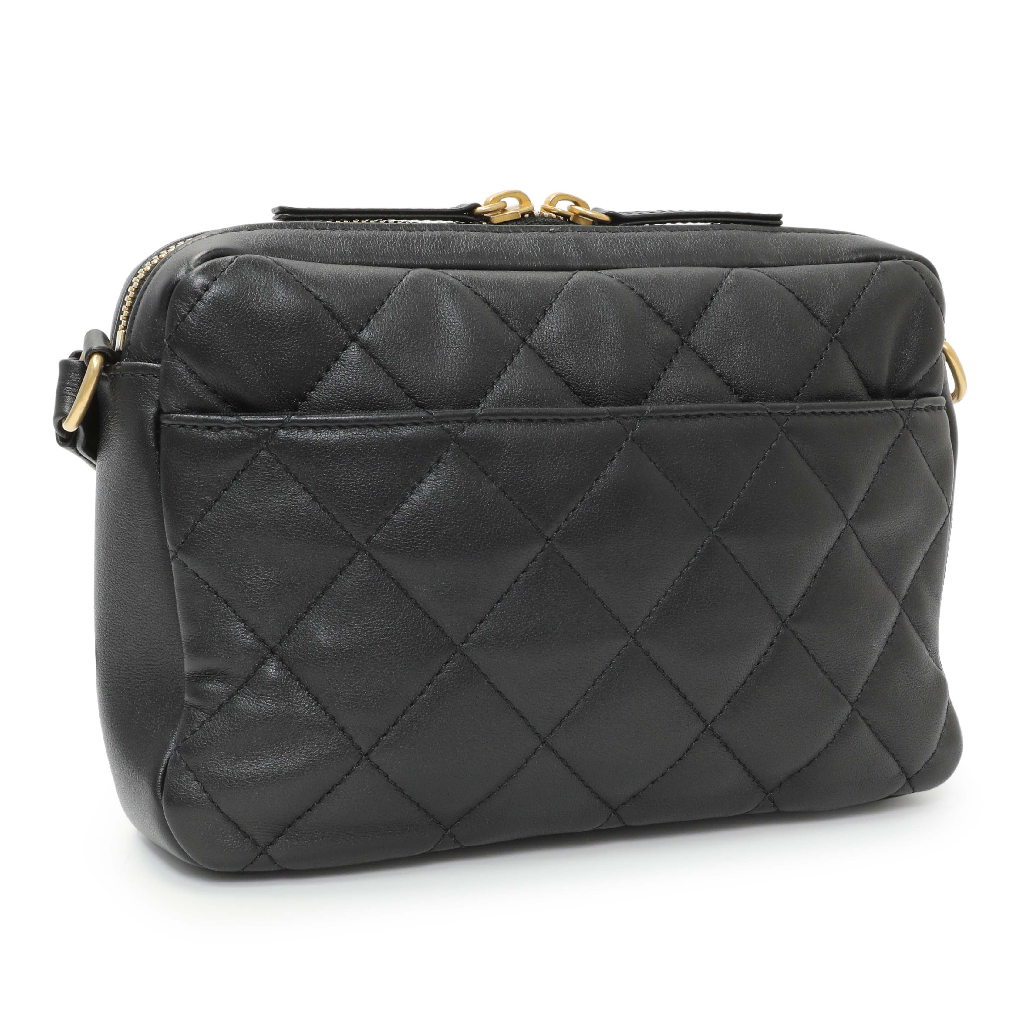 Chanel Black Quilted Calfskin Small Camera Case - Image 3