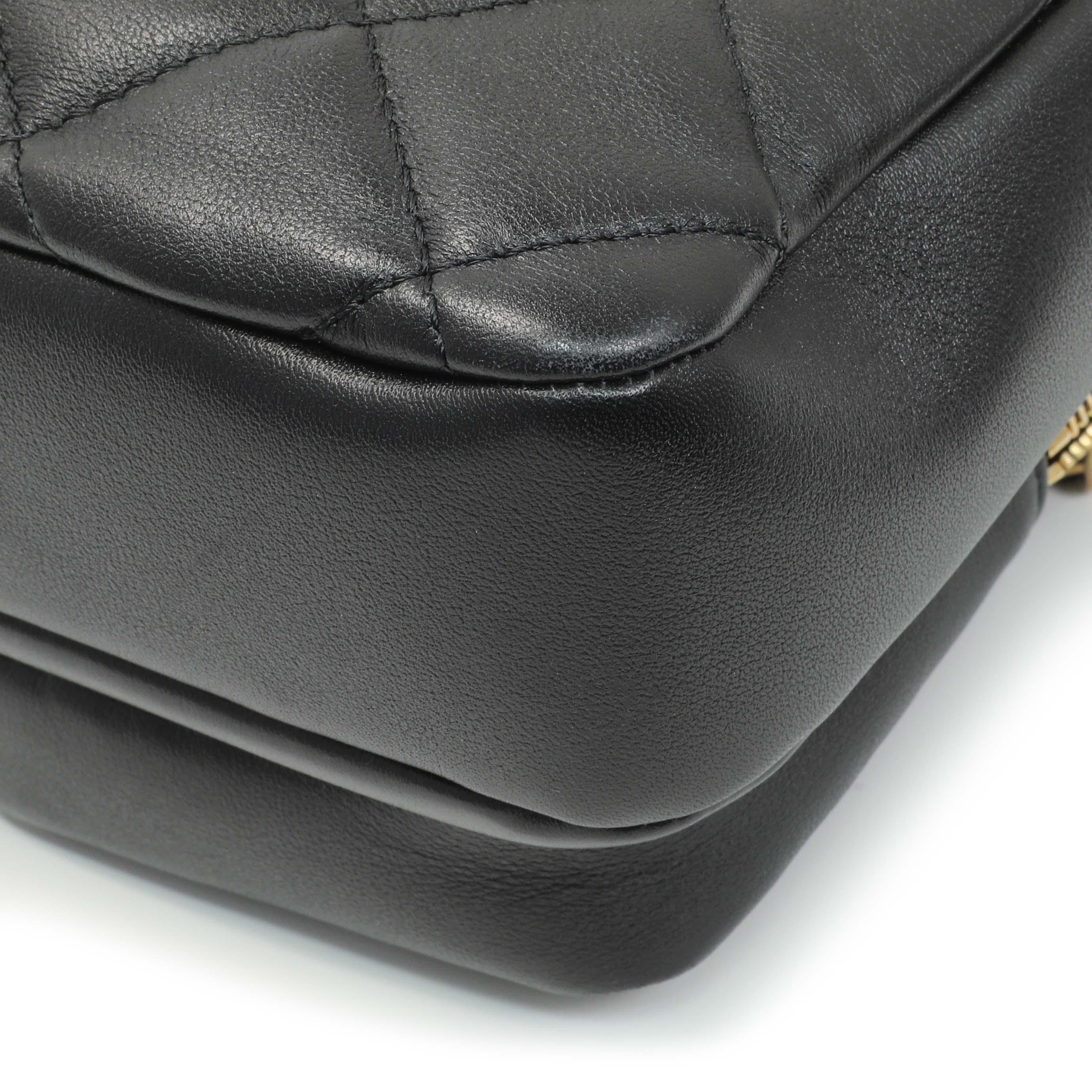 Chanel Black Quilted Calfskin Small Camera Case - Image 8