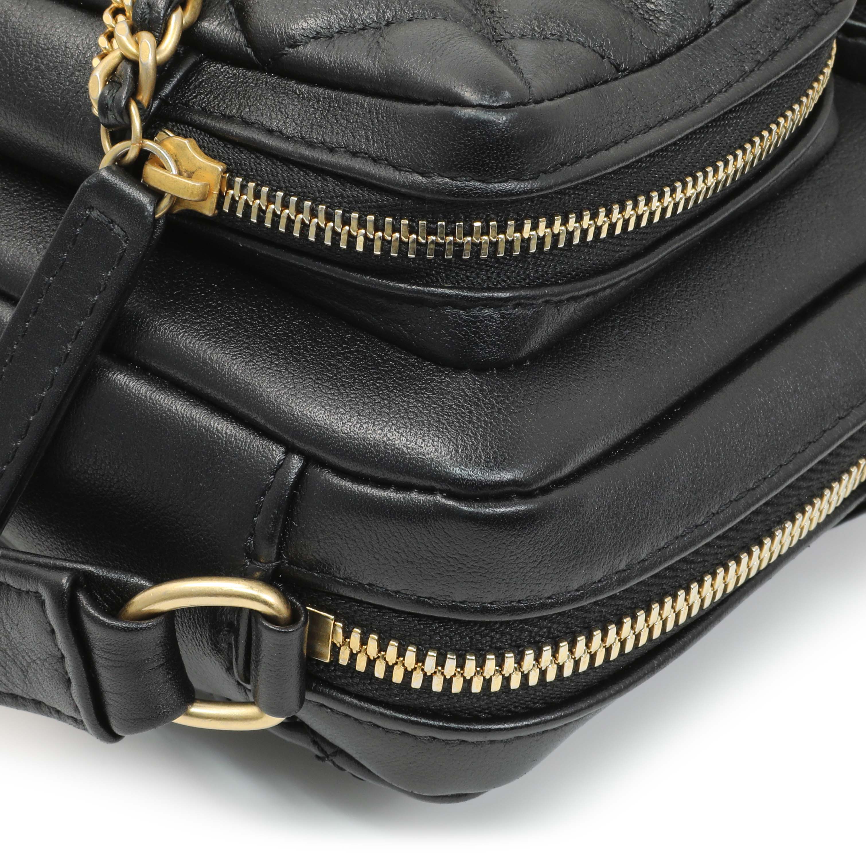 Chanel Black Quilted Calfskin Small Camera Case - Image 9