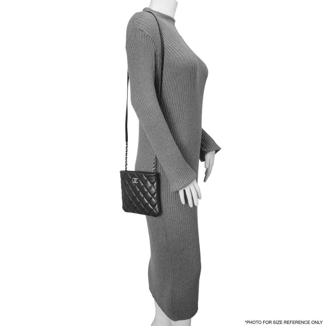 Chanel Black Quilted Calfskin Uniform Crossbody Bag - Image 10