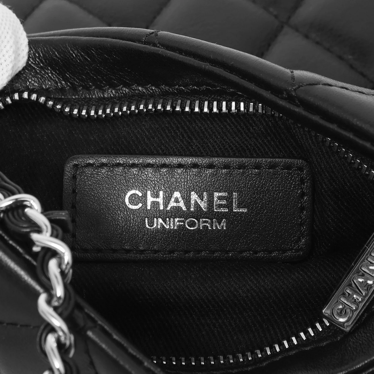 Chanel Black Quilted Calfskin Uniform Crossbody Bag - Image 6