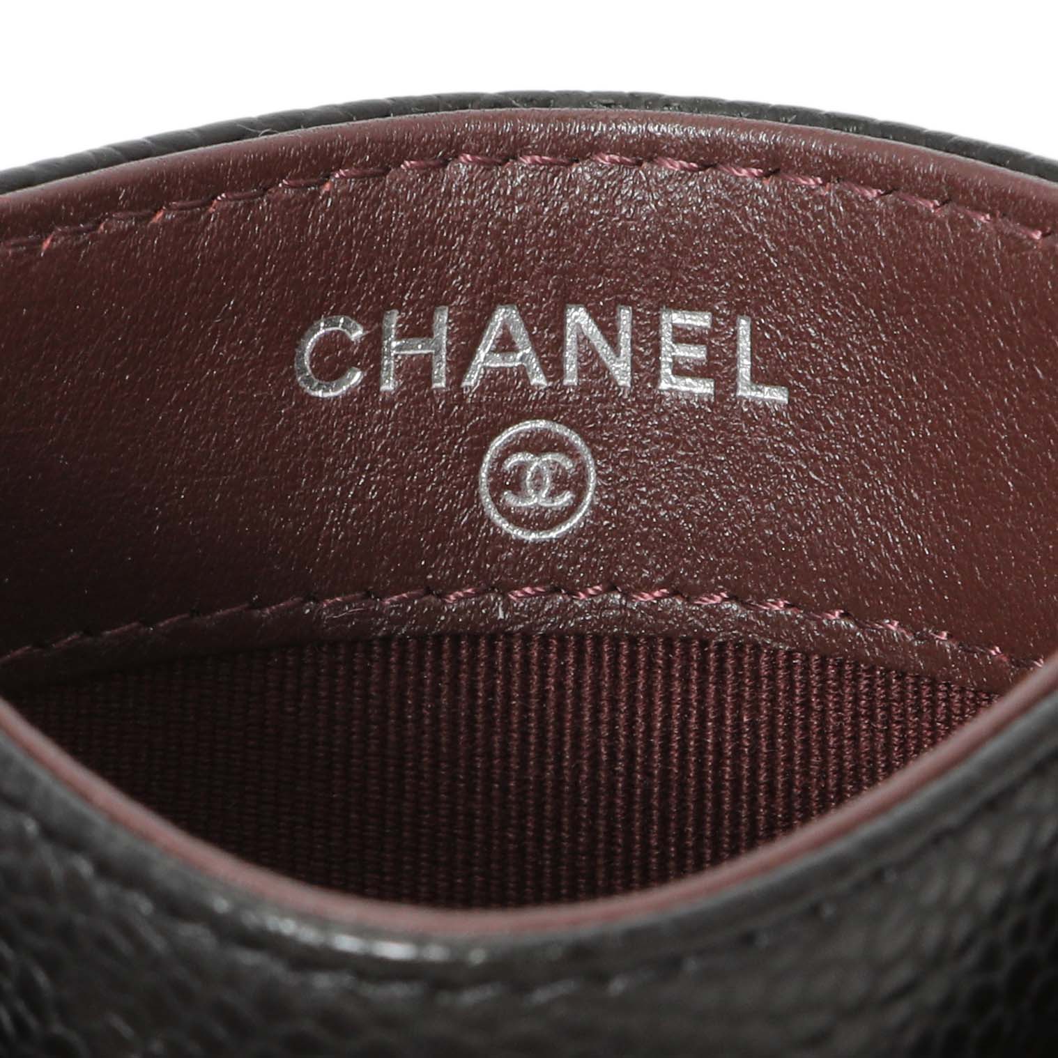 Chanel Black Quilted Caviar Card Holder - Image 5