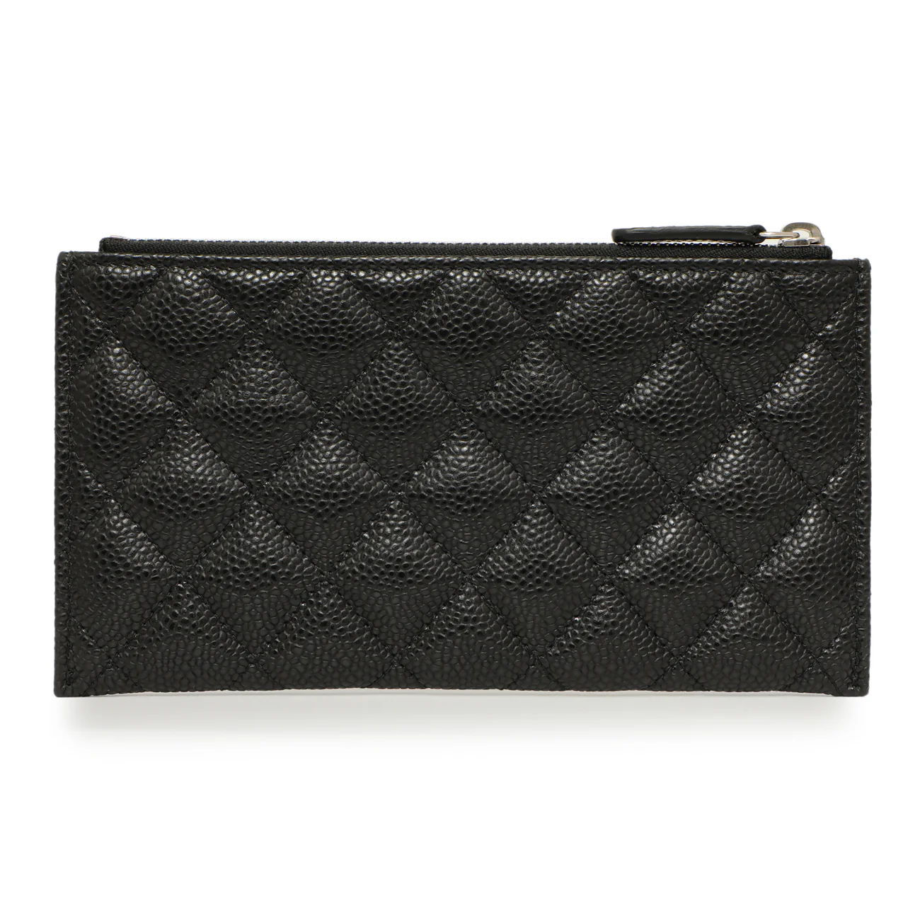 Chanel Black Quilted Caviar Classic Zip Pouch - Image 2