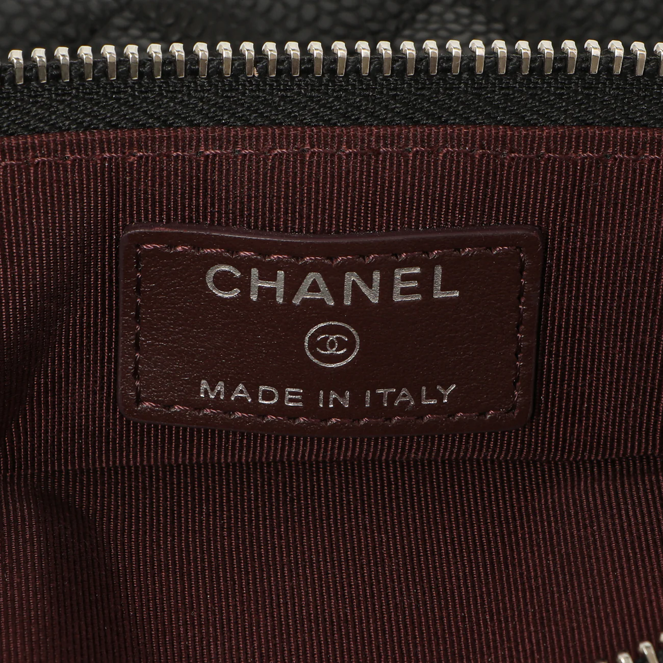 Chanel Black Quilted Caviar Classic Zip Pouch - Image 5