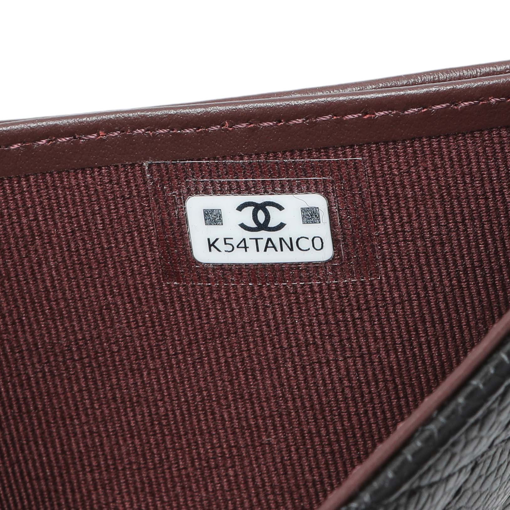 Chanel Black Quilted Caviar Compact Flap Wallet - Image 6