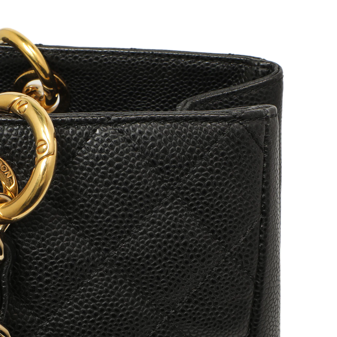 Chanel Black Quilted Caviar Grand Shopping Tote GST - Image 11