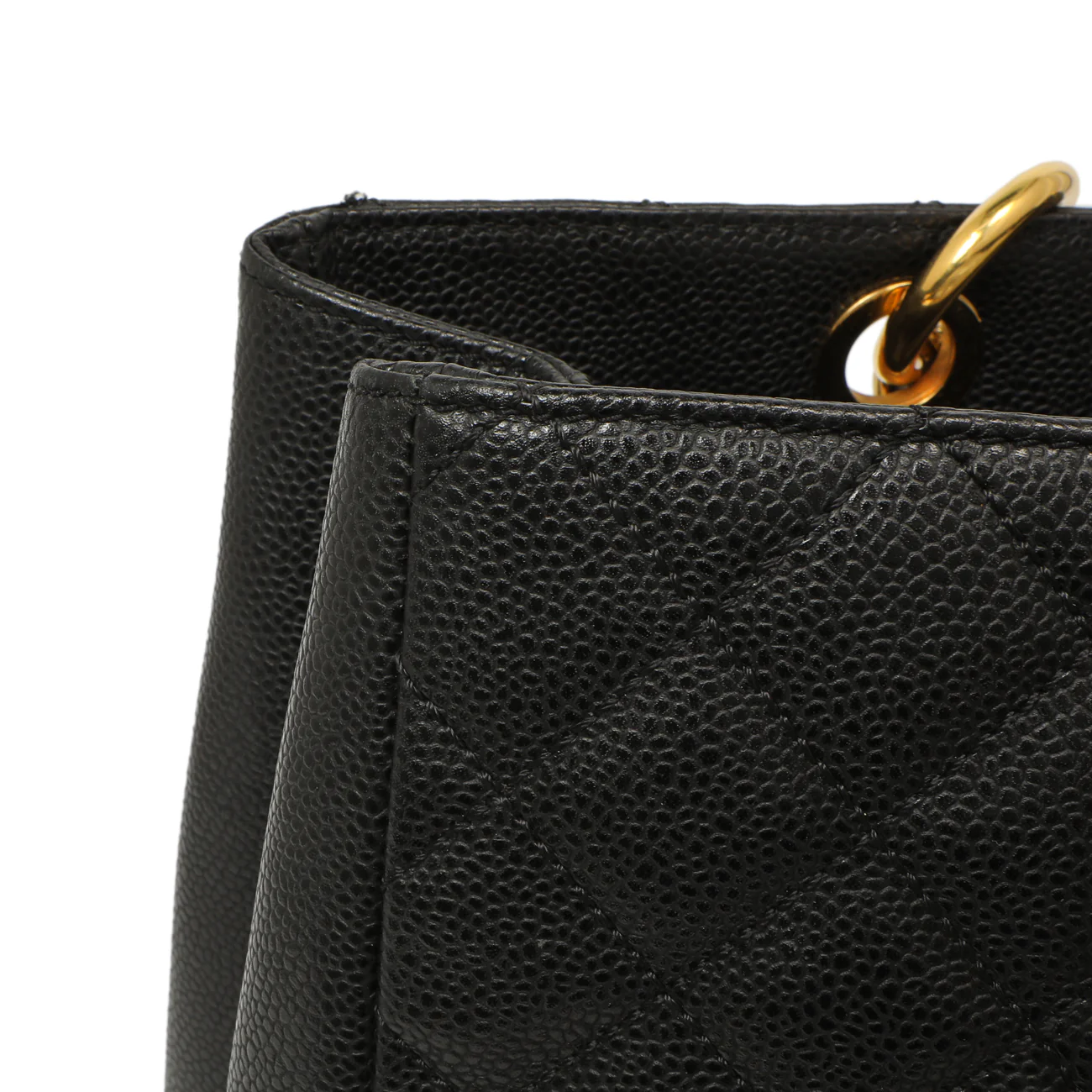 Chanel Black Quilted Caviar Grand Shopping Tote GST - Image 14