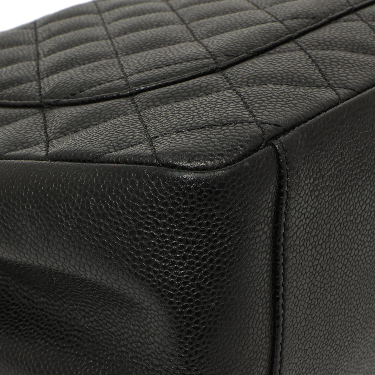 Chanel Black Quilted Caviar Grand Shopping Tote GST - Image 6